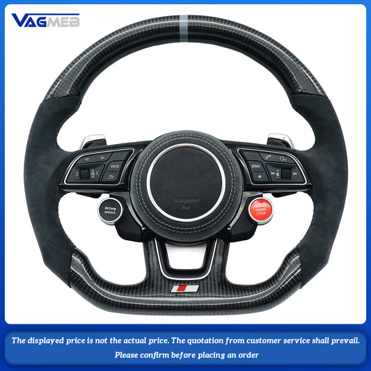 Upgrade Carbon Fiber Leather For Audi A1 A2 A3 A4 A5 A6 A7 S3 RS3 S4 RS4 S5 RS5 S6 RS6 TT TTRS R8 Customized Steering Wheel