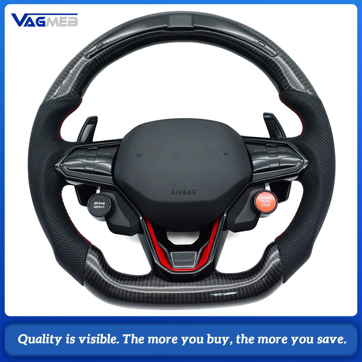 Upgrade LED Steering Wheel Touch LCD Multi-Function Steering Wheel Assembly For VW Caddy