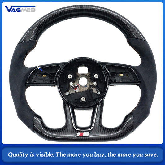 Real carbon fiber car steering wheel suitable for Audi A4B9 With heating function steering wheel