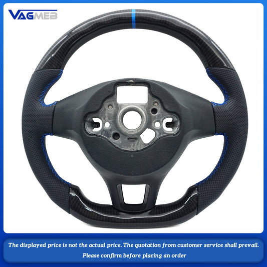 Carbon Fiber Semi Perforated Sports Steering Wheel,For VW GOLF 7 MK7 Transporter T6