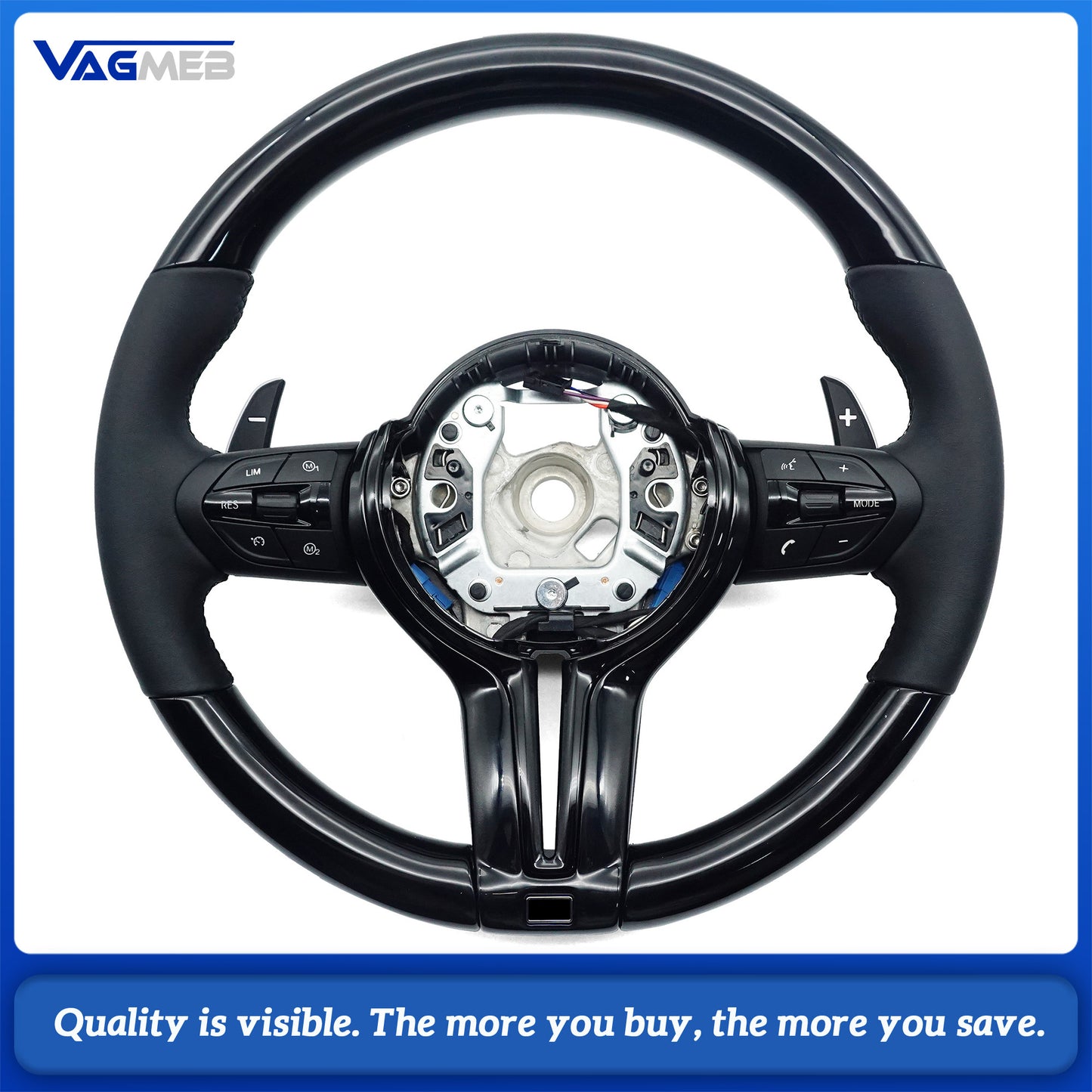 M Sport Steering Wheel For BMW M3 F30 F15 F16 F20 F21 F25 F26 M5 F10 F11 F06 F07 F12 F13 F01 E70 E87 E81 E90 E91 E92