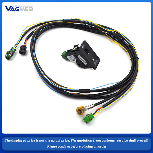 For VW Golf mk7 Golf 7 Passat B8 POLO CarPlay Media MIB2 PRO USB AMI Install Plug Socket Switch Cable Wire