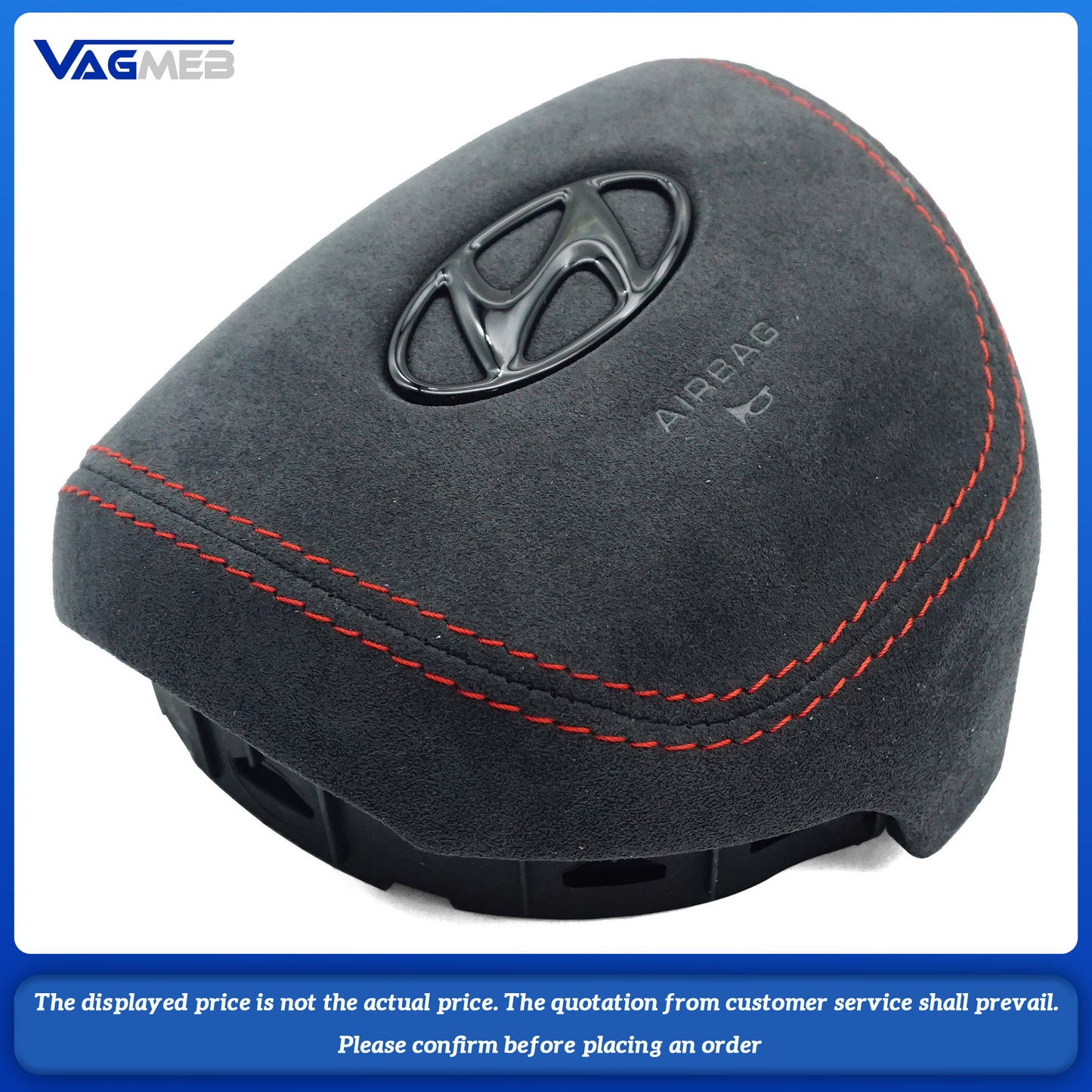 The red line Steering wheel airbag cover multifunction steering wheel For Hyundai i30n