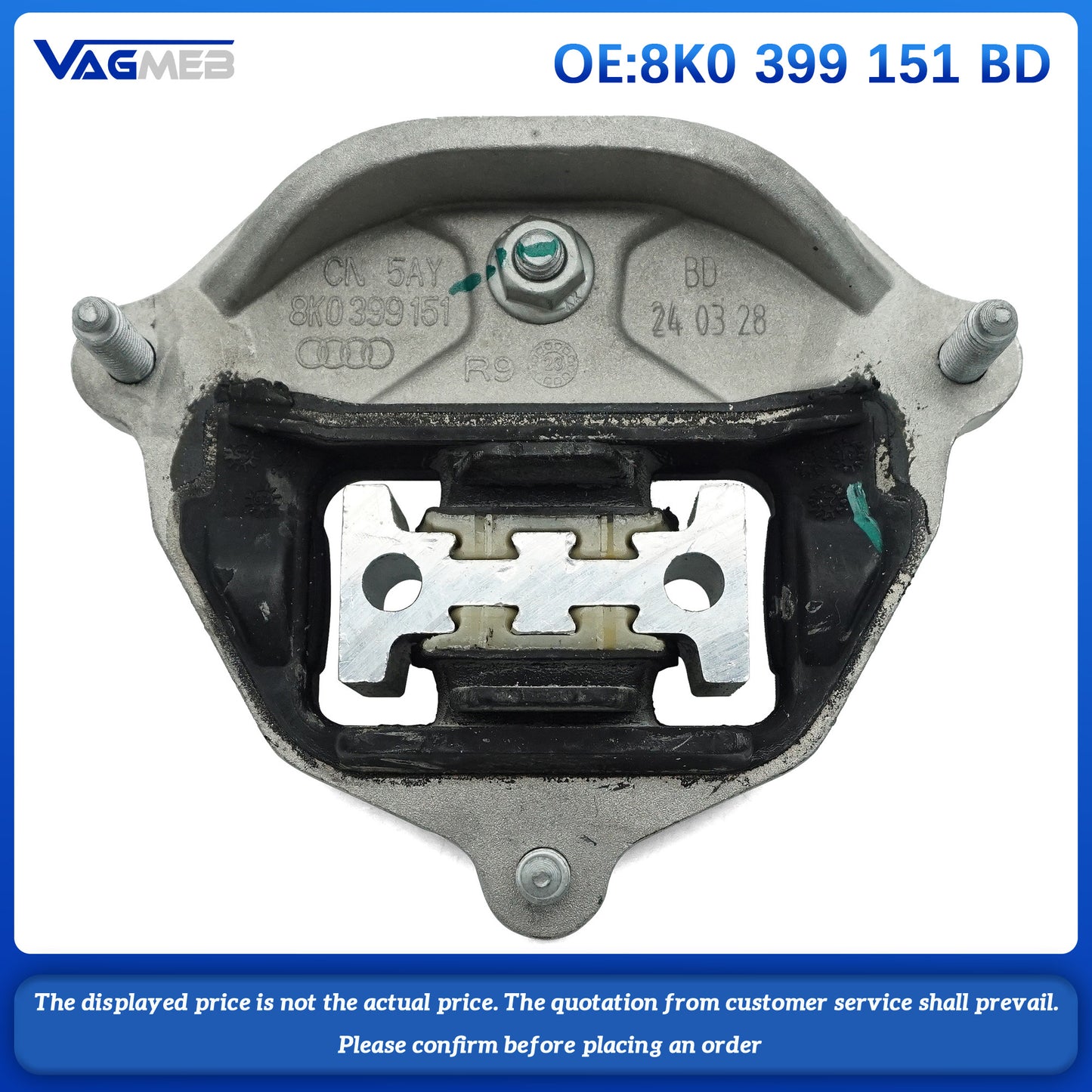 Original NEW Engine Support Gearbox Mounts Transmission Rubber Pad For Audi A4 S4 A5 S5 Q5 A6 A7 8K0 399 151 BD