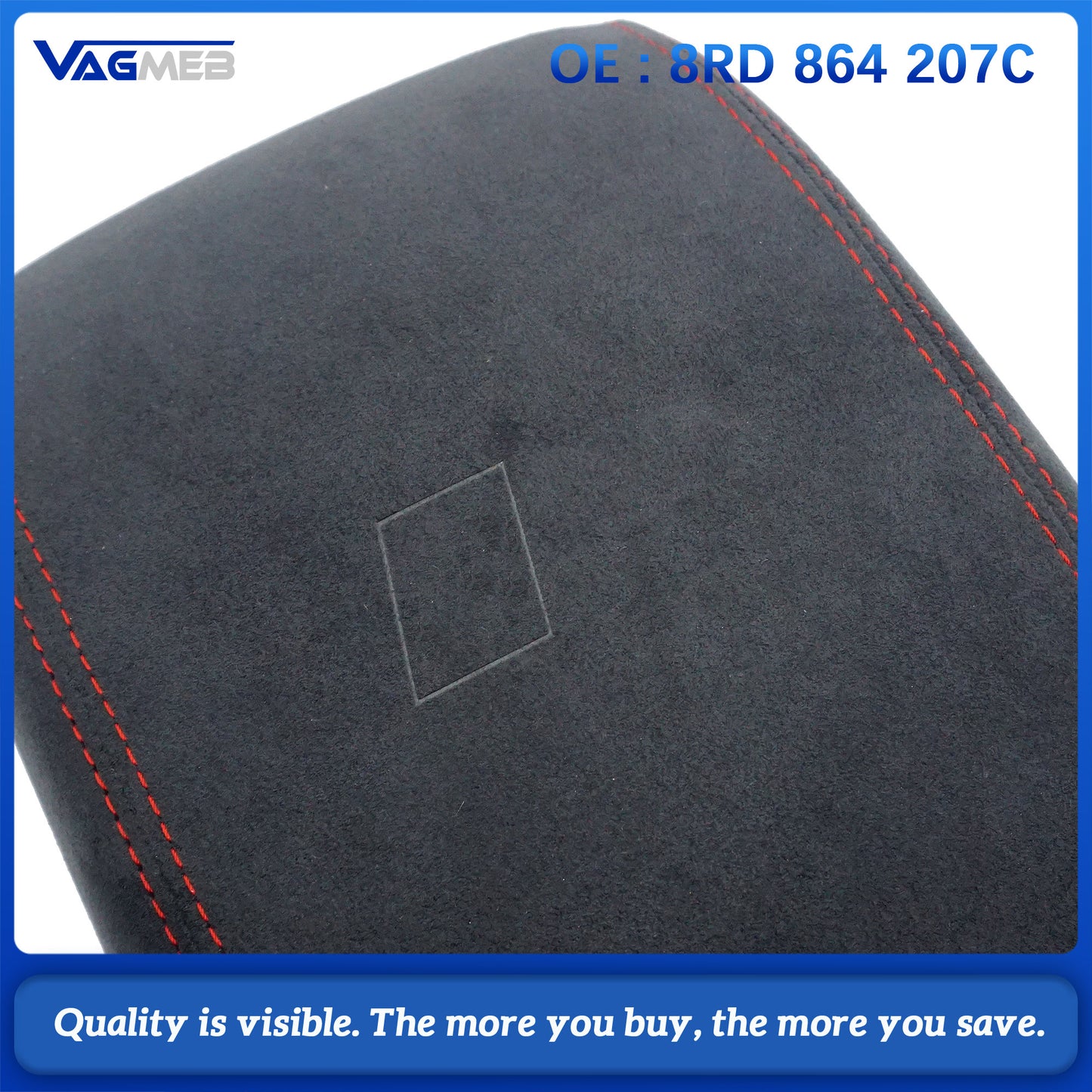Car Interior Console Armrest Storage Box Panel Cover For Audi Q5 Trim Made of Alcantara 8RD 864 207 C