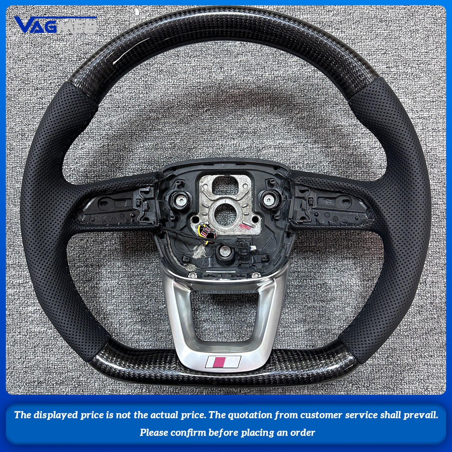 Carbon Fiber Steering Wheel, Suitable For Audi Q5L Q5 Q7,Carbon Material Frame Car Accessories Equipped with heating function