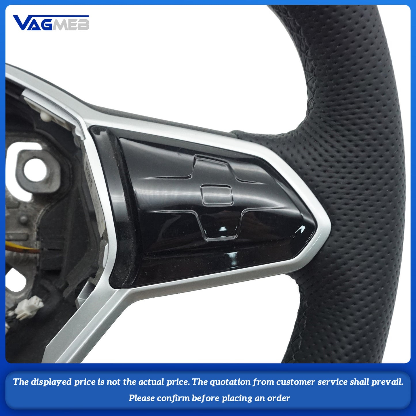 For VW Golf MK8 custom leather steering wheel with Heating and buttons Touch steering wheel