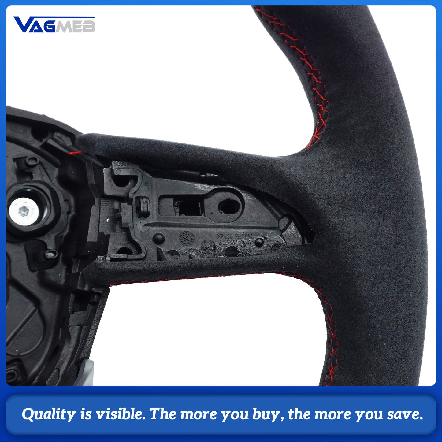 Alcantara leather flat bottomed sports steering wheel with heating For Audi Q5 FY Q7 4M Q8, Car Accessories