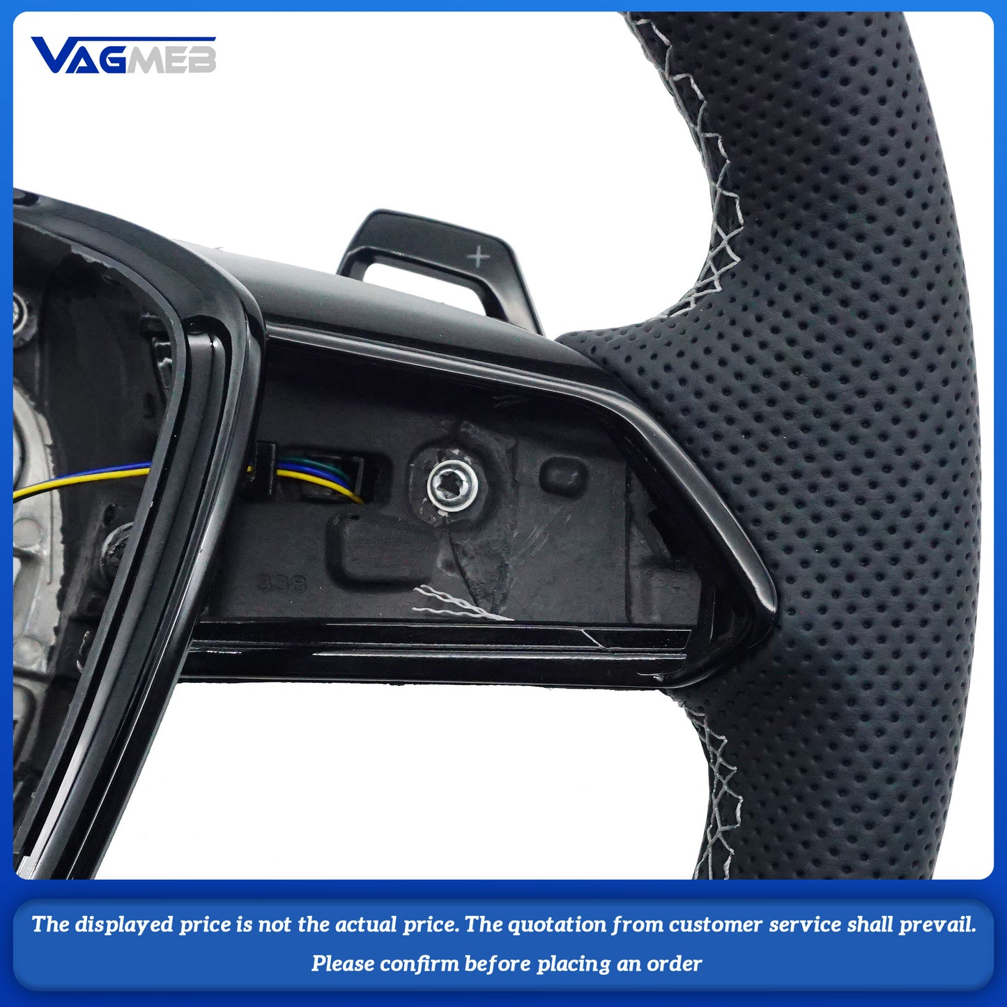 For Audi A6 C8 A7 Custom leather alcantara steering wheel