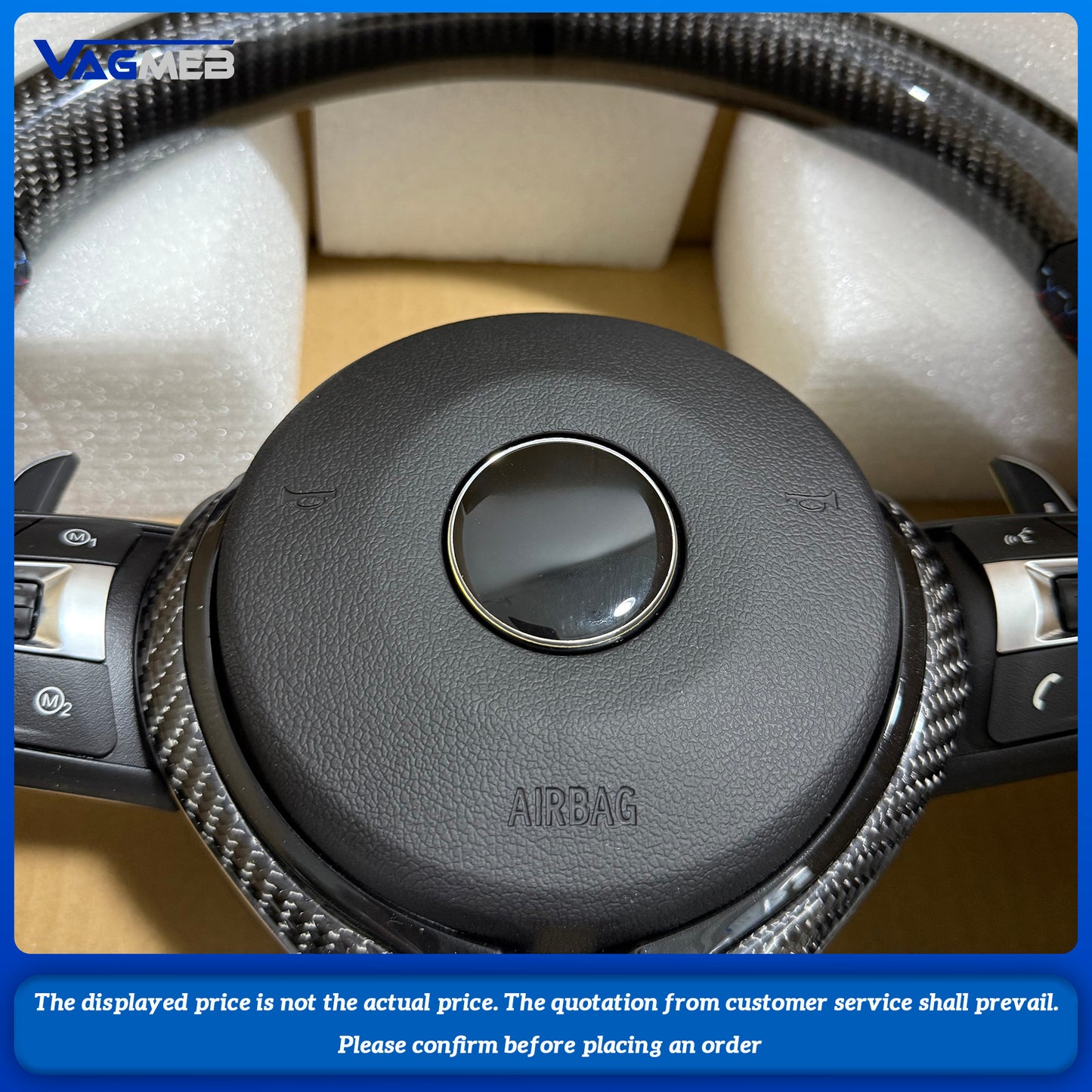 Carbon Fiber Steering Wheel For BMW M2 F87 M3 328M M5 F10 F12 M6 F06 F07 F30 F31 F01 F02 F20 F21 F22 F23 F32 F33 1 3 5 7 Series