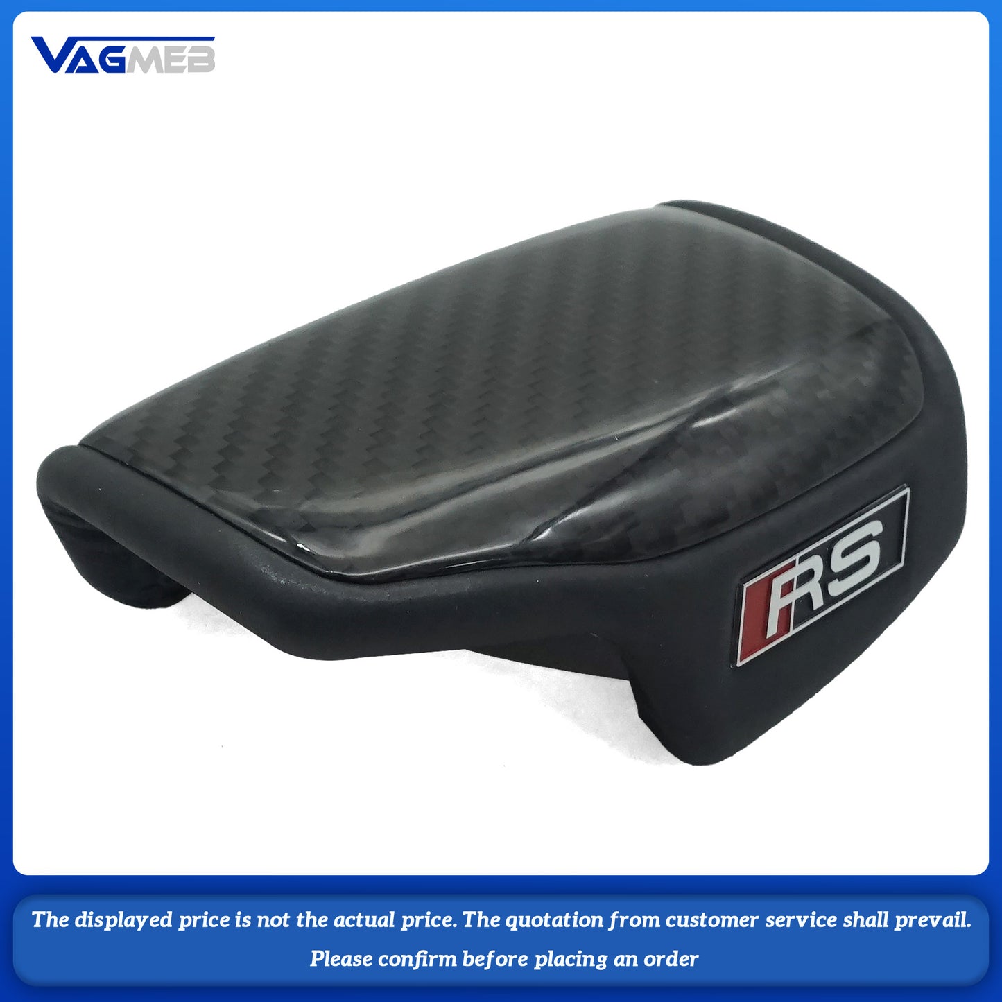 For Audi A4B9 A5 Q5 Shift Handball Cover Carbon Fiber Leather Modified Handle RS LOGO