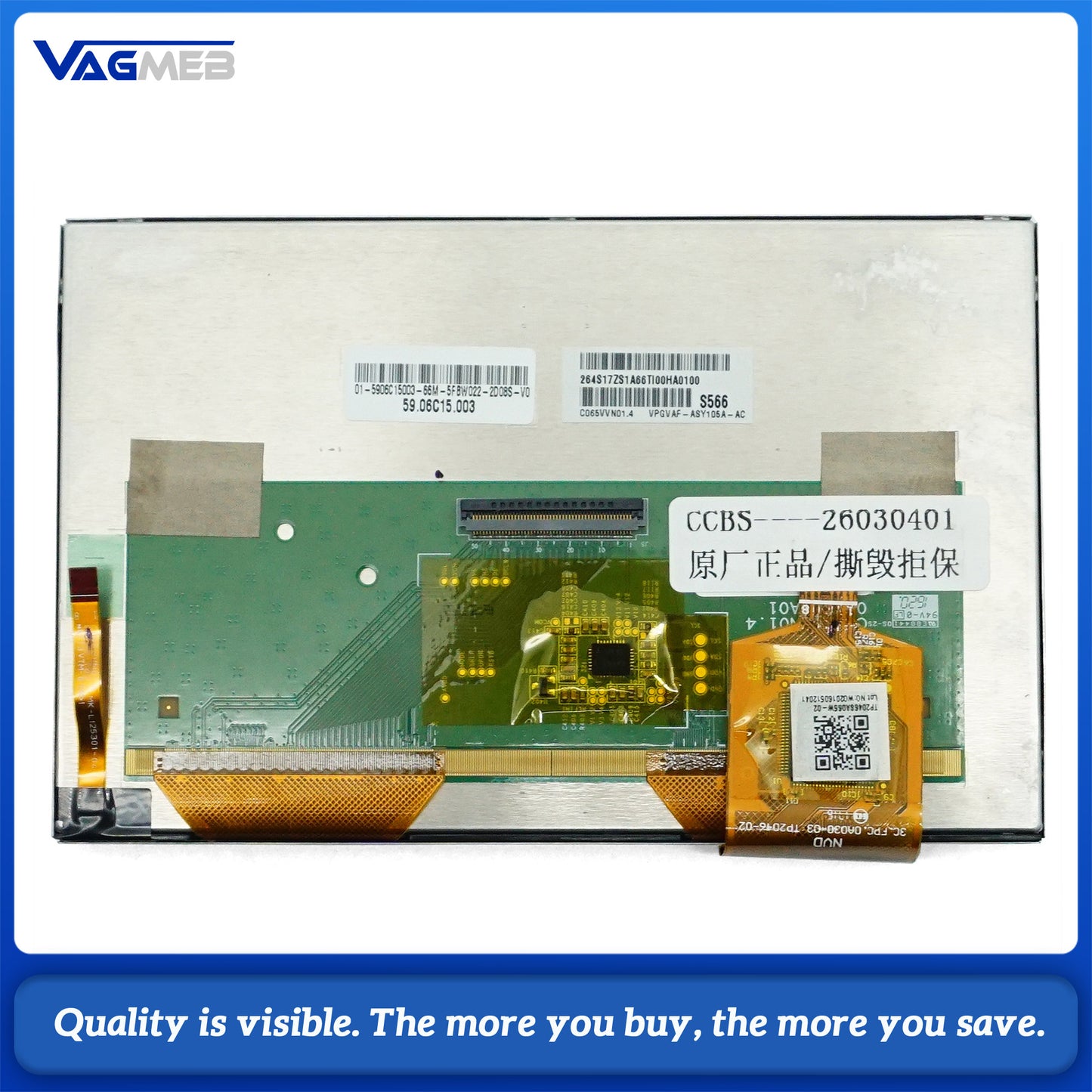 Like-New 6.5 Touchscreen LCD Display Replacement for VW Volkswagen Skoda 187B MIB CarPlay Head Unit  Premium Condition Car Stereo Screen