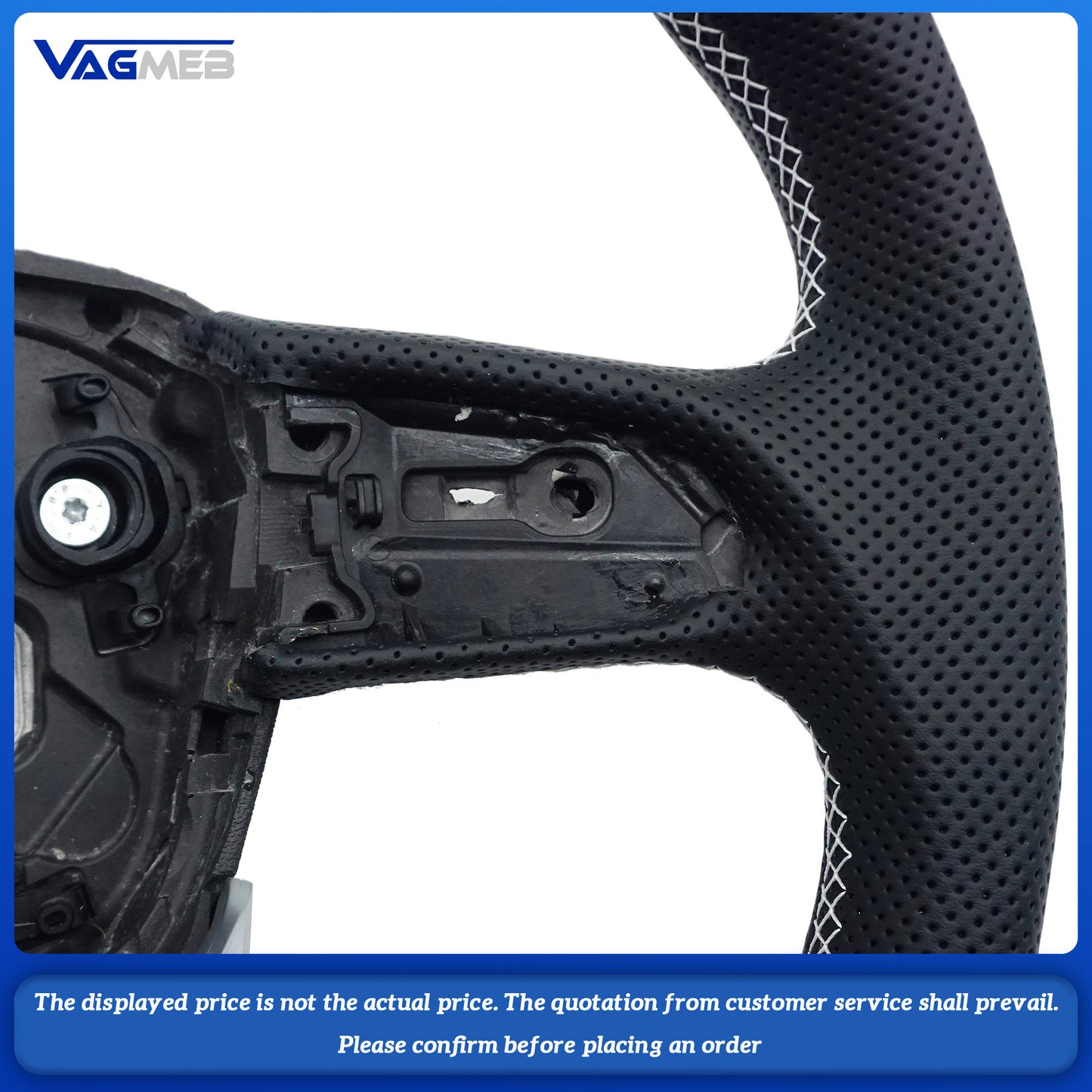 Carbon Fiber Half Perforated Leather Steering Wheel For Audi Q5 FY