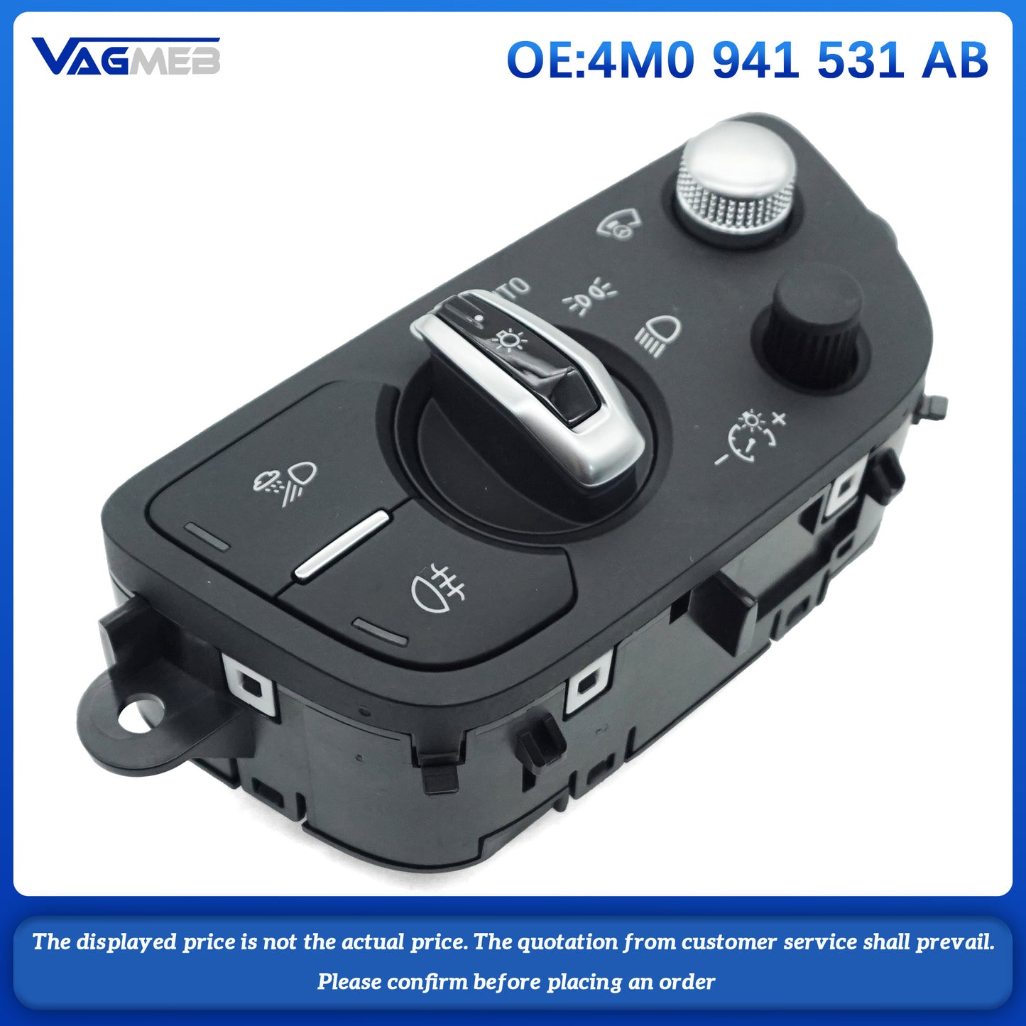 For Audi A4L C8 Q7 A5 Q5FY Headlamp Switch Control Unit  Headlight Switch 2024 Hot Sale Brand. New And High Quality  4M0 941 531AB