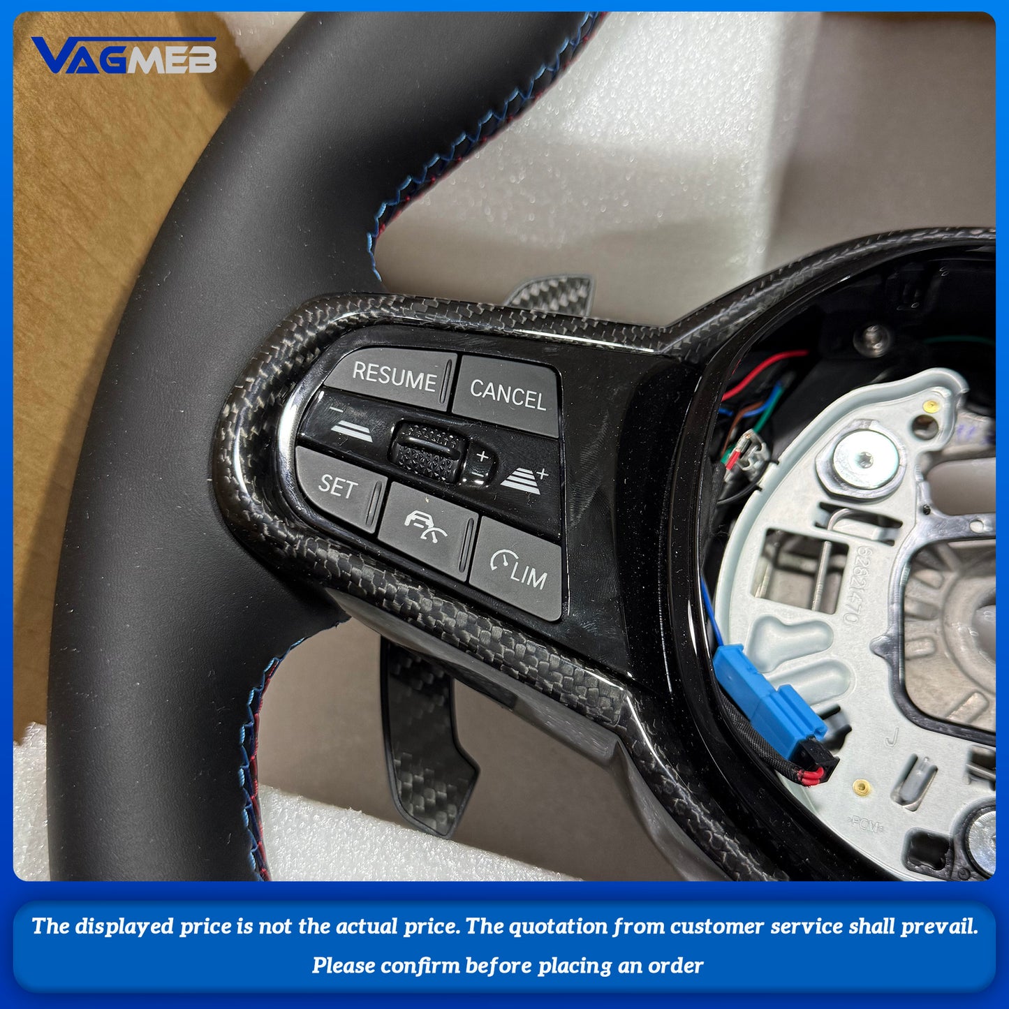 Sports Steering Wheel CS Nappa Leather For BMW 3 4 5 Series G20 G23 G26 G30 G32 G80 G82 G87 F90 G05 G06 G29 G42 Car Accessories