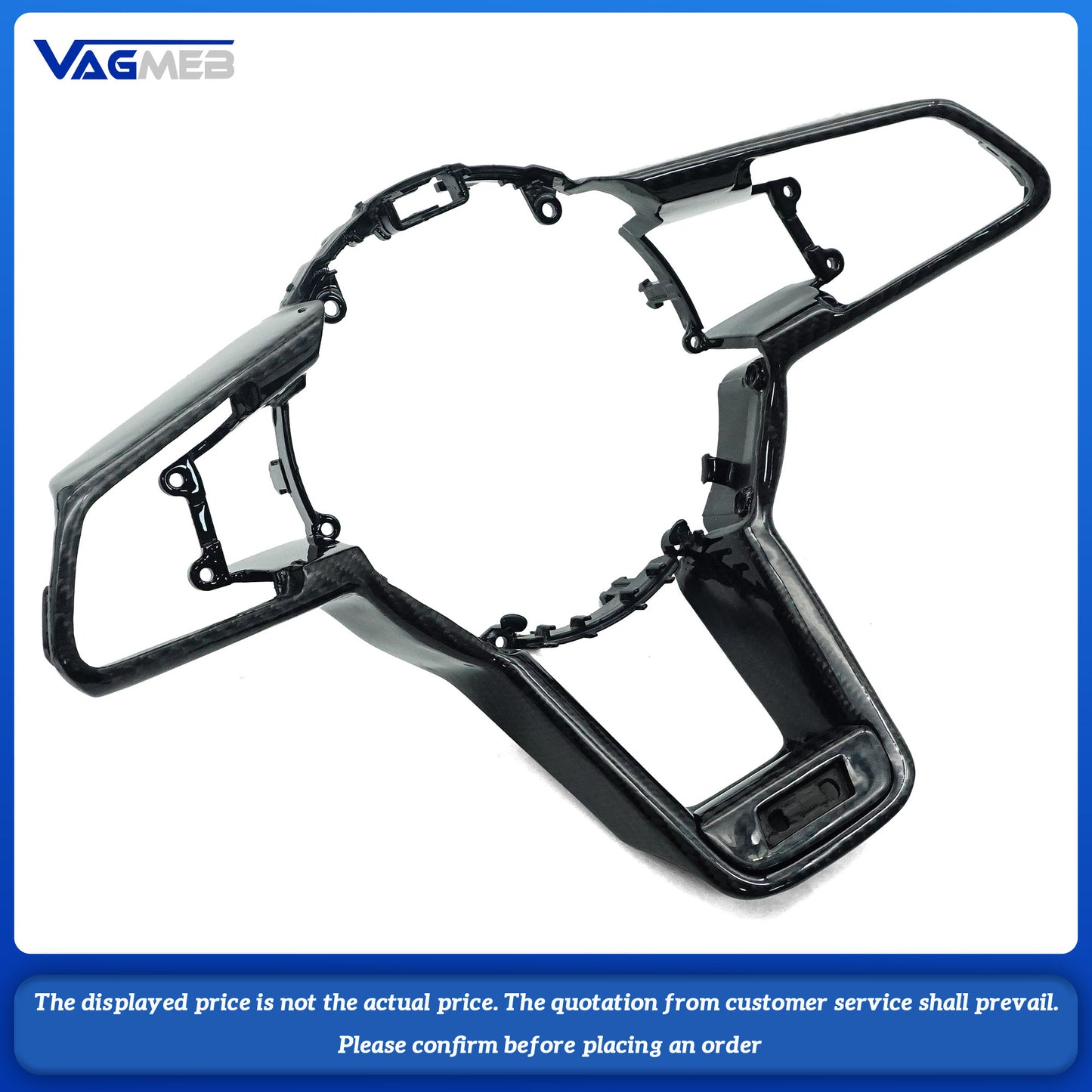 For Audi R8 TT Series Decorative Frame Steering Wheel Interior Car Accessories Upgrade carbon fiber