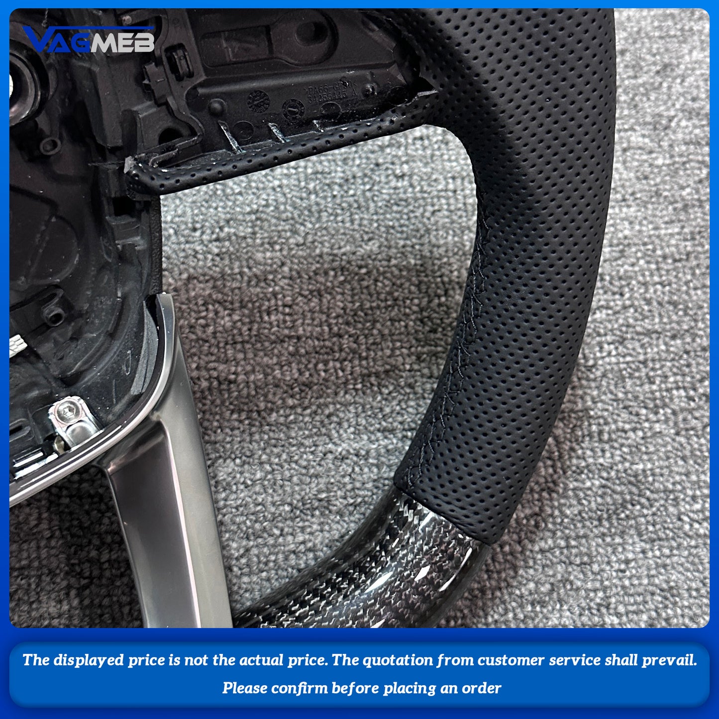 Carbon Fiber Steering Wheel, Suitable For Audi Q5L Q5 Q7,Carbon Material Frame Car Accessories Equipped with heating function