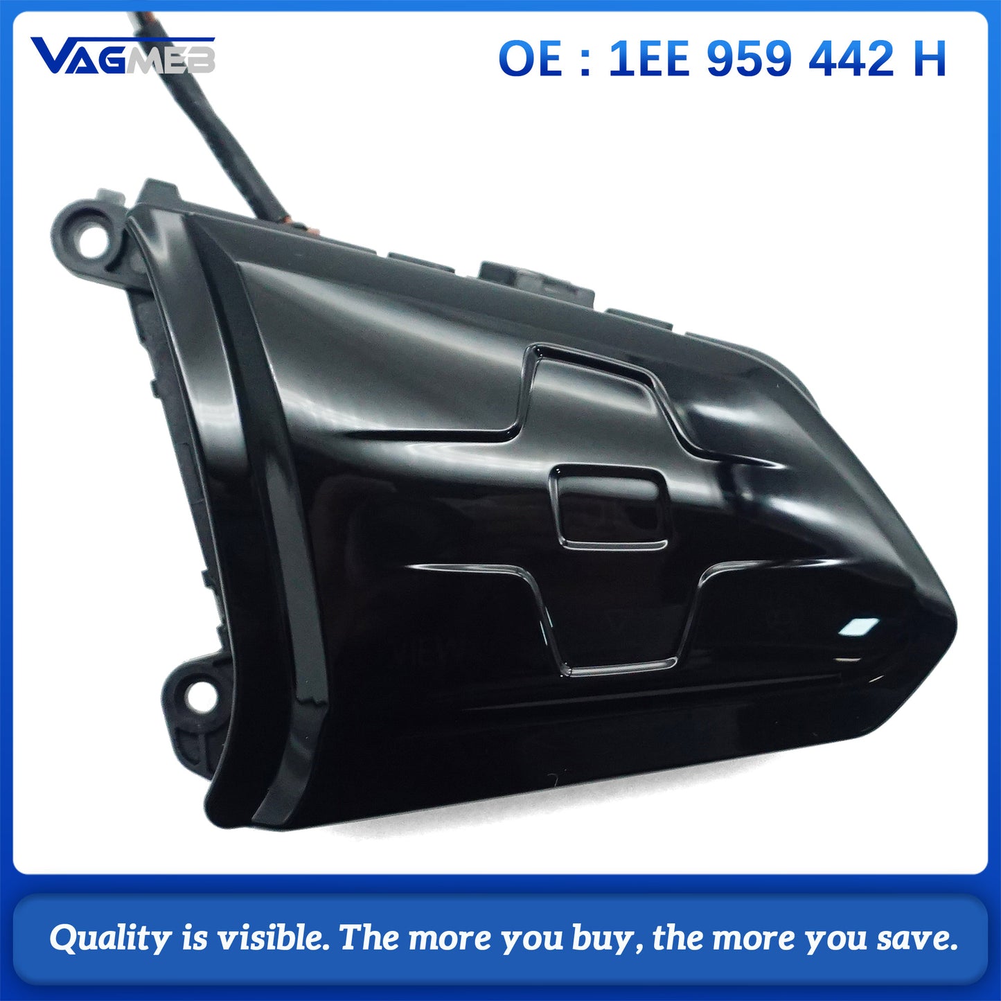 1EE 959 442H For VW Tiguan Audi A6 Golf Steering Wheel Key Button