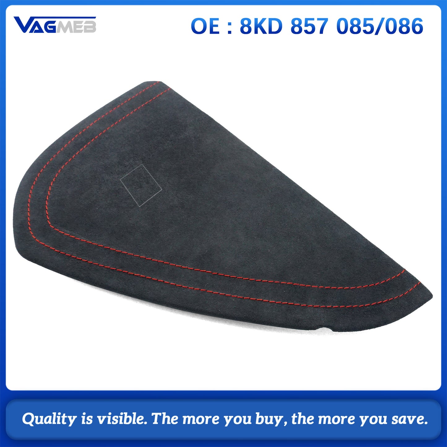 For Audi A4B8 Instrument panel cover with suede leather and red stitching 8KD 857 085/086
