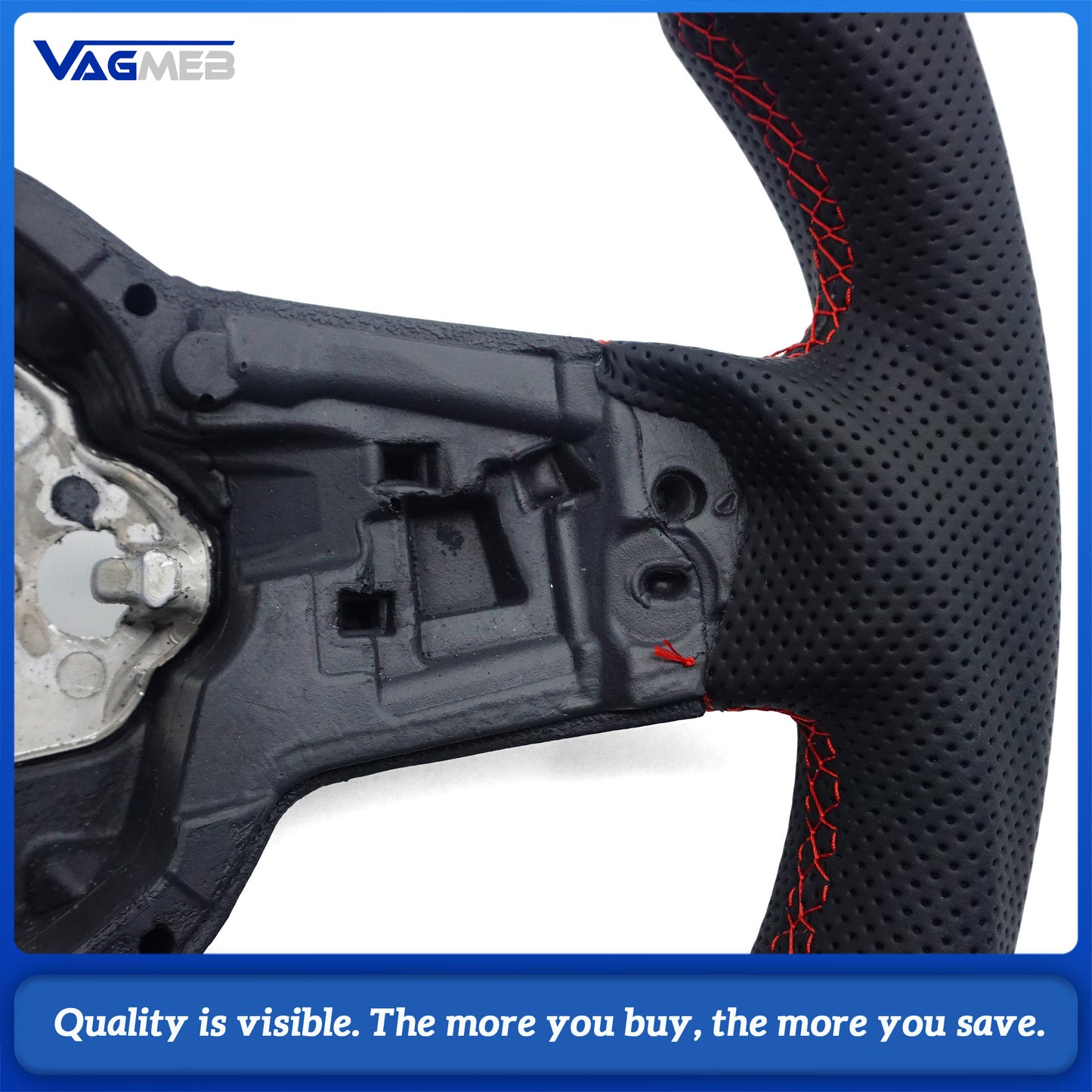 Leather Interior Sport Style Steering Wheel Modification For VW Tiguan Golf 7 7.5 GTI GTE GLI 2013-2019 Car Accessories