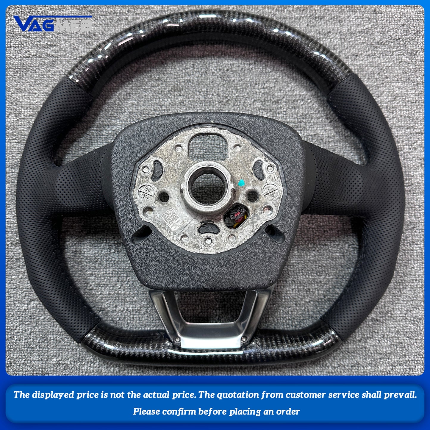 Carbon Fiber Steering Wheel, Suitable For Audi Q5L Q5 Q7,Carbon Material Frame Car Accessories Equipped with heating function