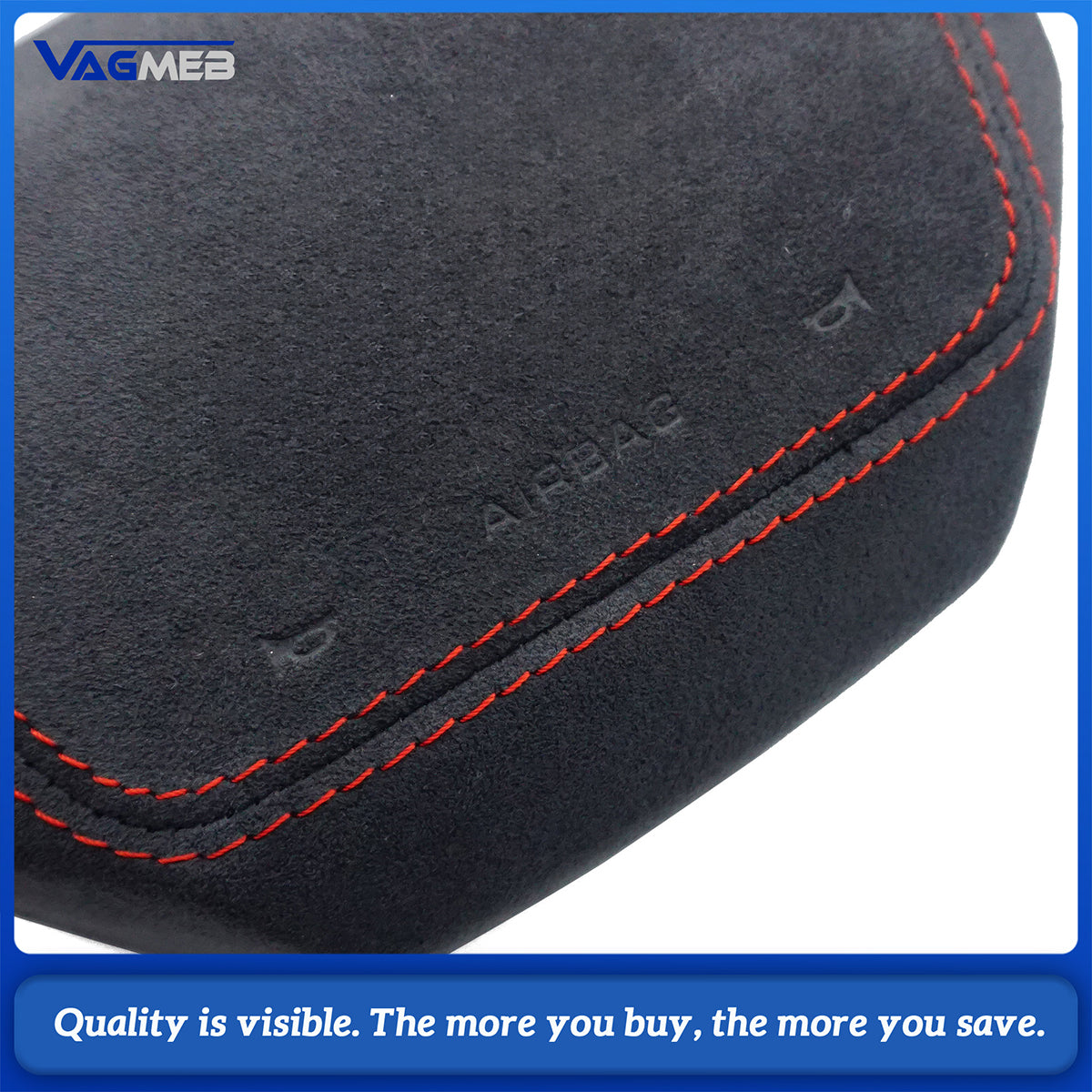 Steering wheel airbag cover multifunction steering wheel For Audi RS3 2015 Red stitching