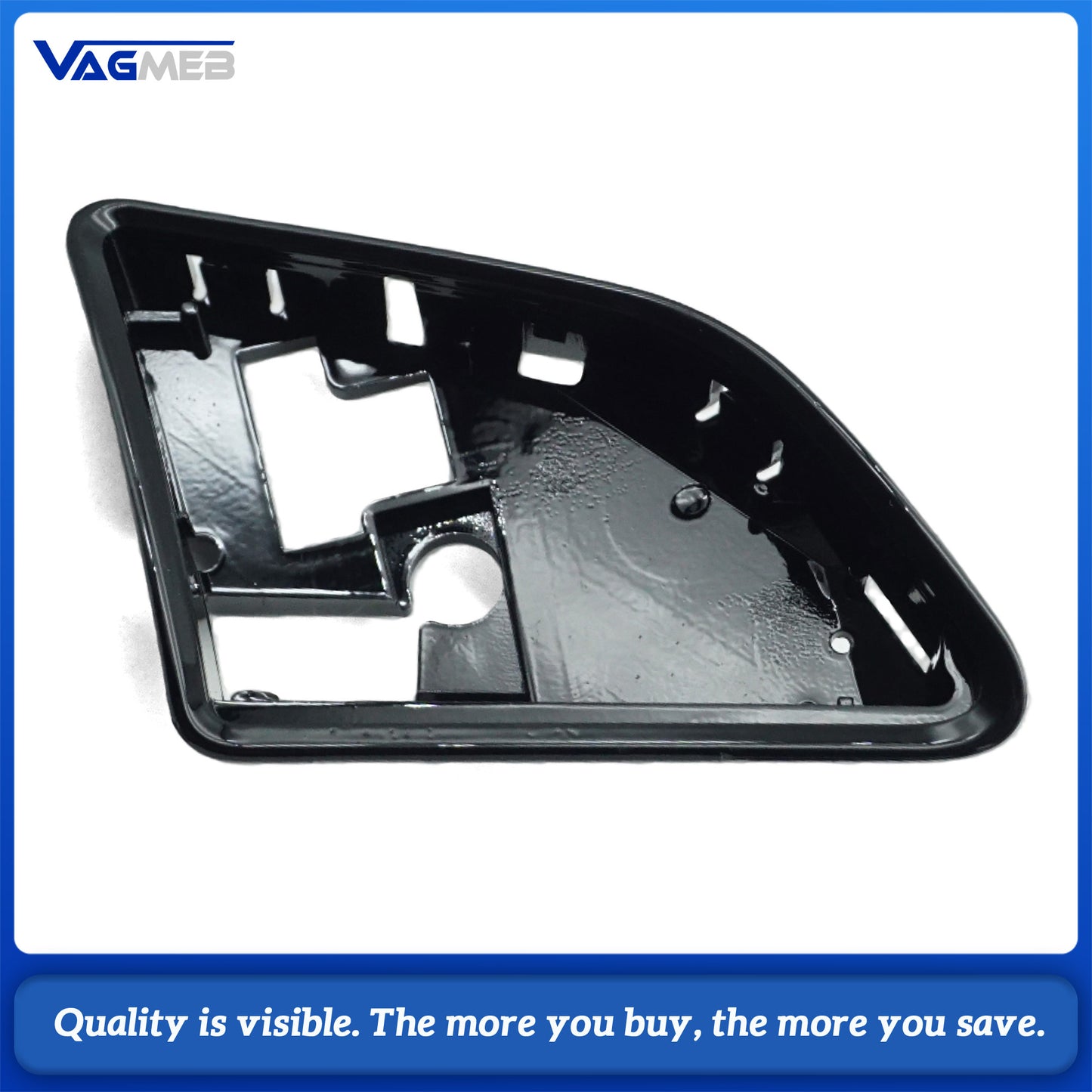 For Audi A4 B8 8K Piano Black Button Base Pair