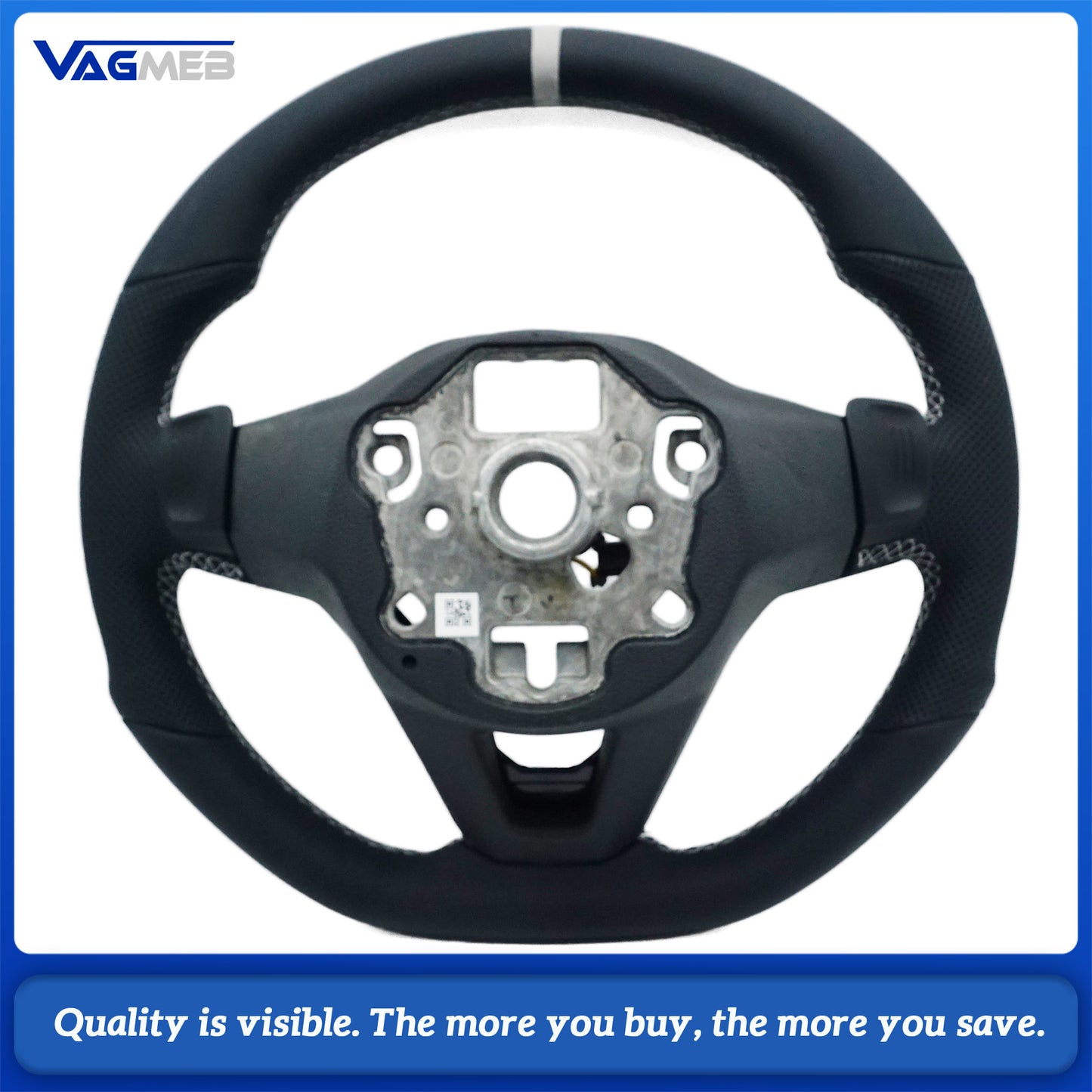 For VW Golf MK8 Upgraded Car Steering Wheel New Leather Perforated Design