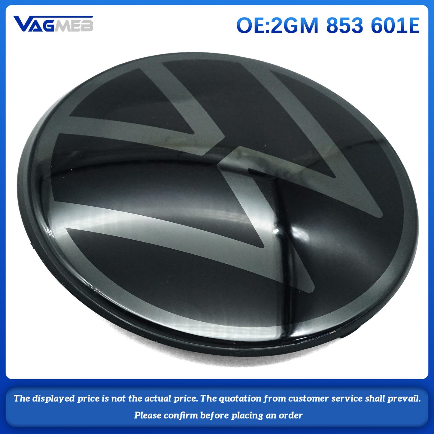For VW Passat B8 ceramic ACC front grille model 601E2GM 853 601E, in black color