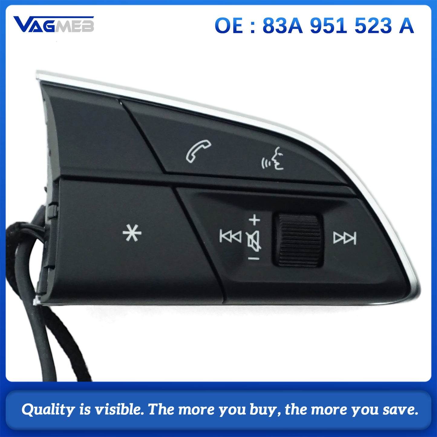 Steering Wheel Buttons, Suitable For Audi Q5L Q5 SQ5 Q7 Q8 Unheated Versions,Car Accessories,83A 951 523 A