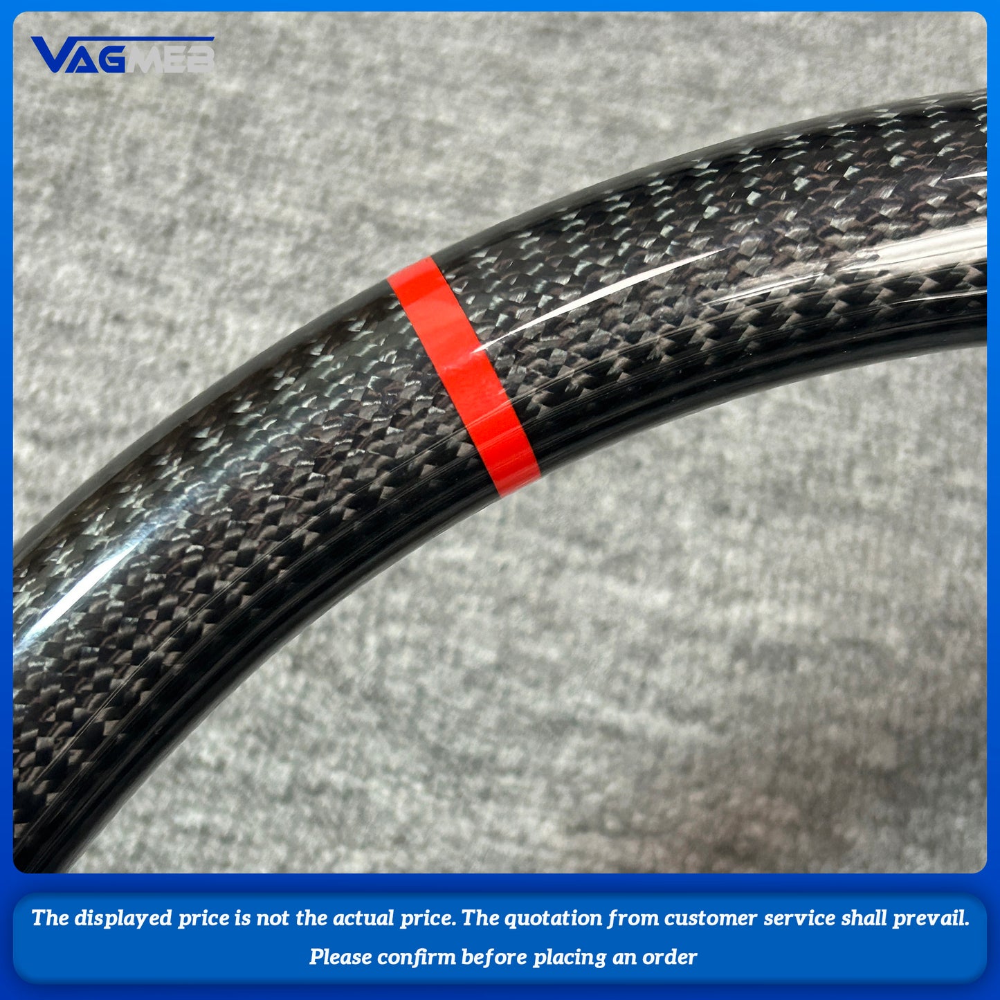 Customized For Audi Q3 Carbon Fiber Semi Perforated Flat Bottomed Sports Steering Wheel Upgrade