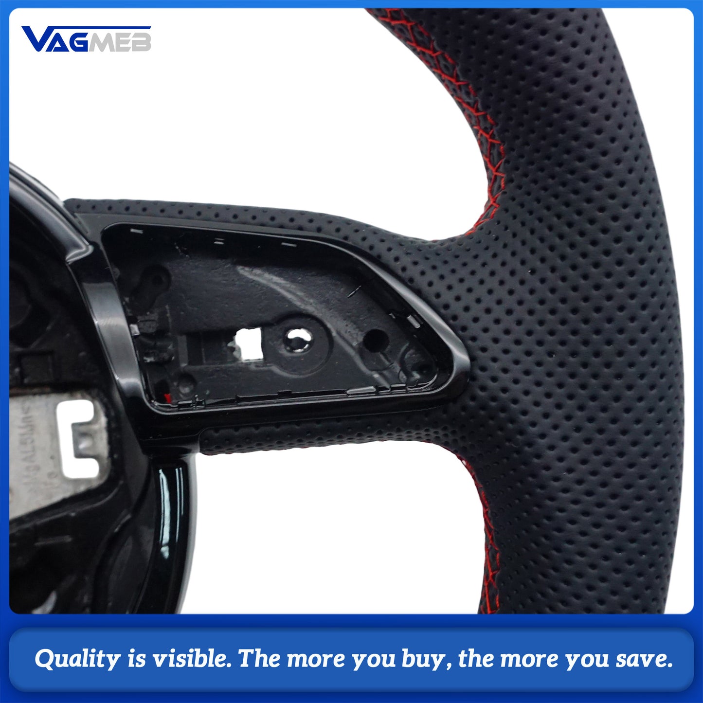 Leather material sports style steering wheel For Audi A4 B8 steering wheel accessories, car accessories