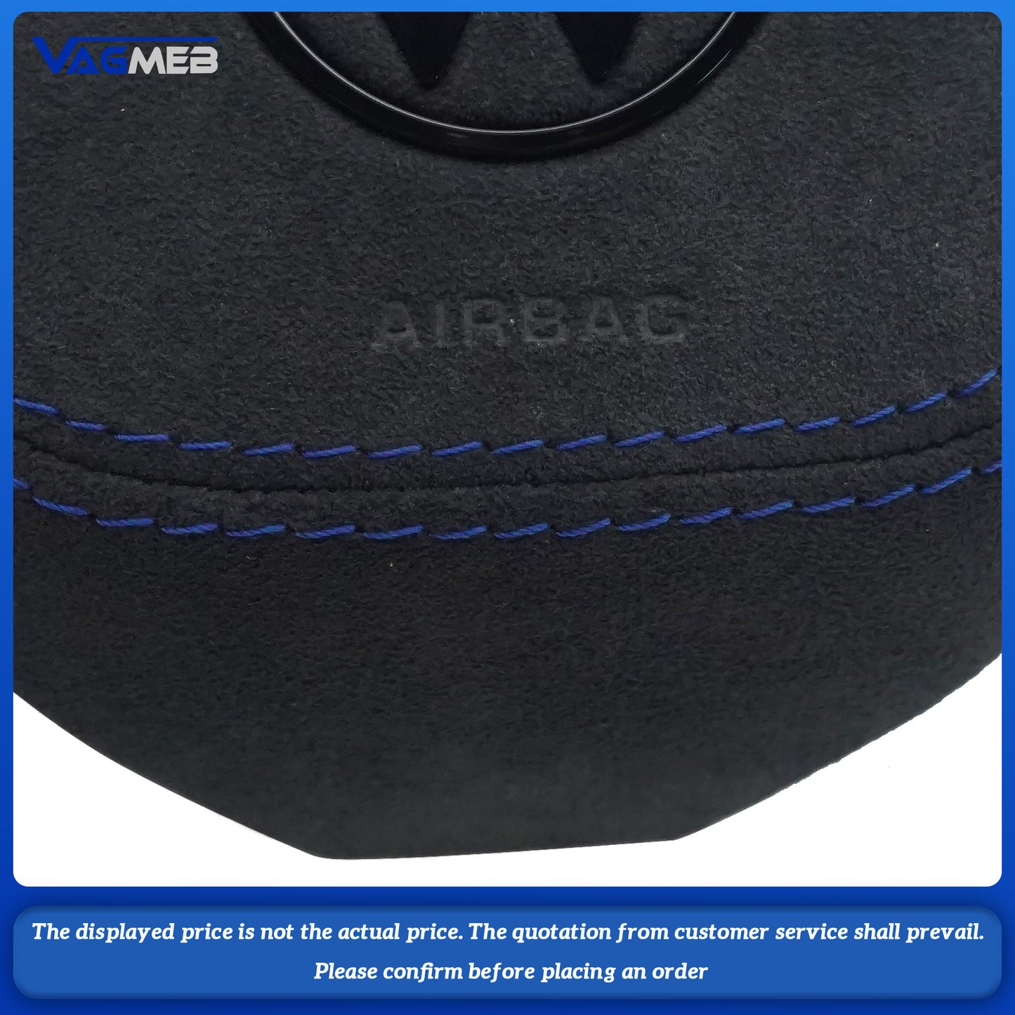Steering wheel airbag cover multifunction steering wheel For VW Golf MK8 Patented blue thread