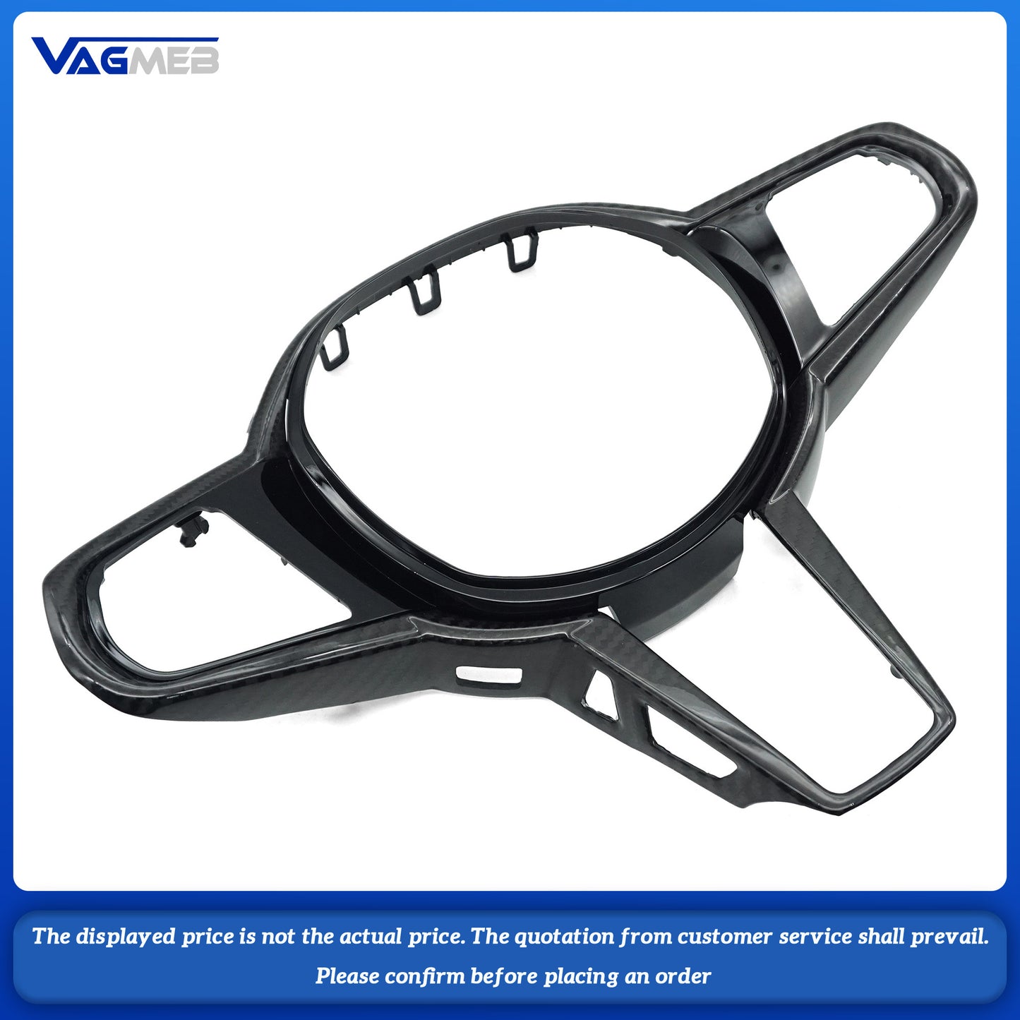For BMW CS steering wheel matte carbon fiber button frame with M1M2 holes
