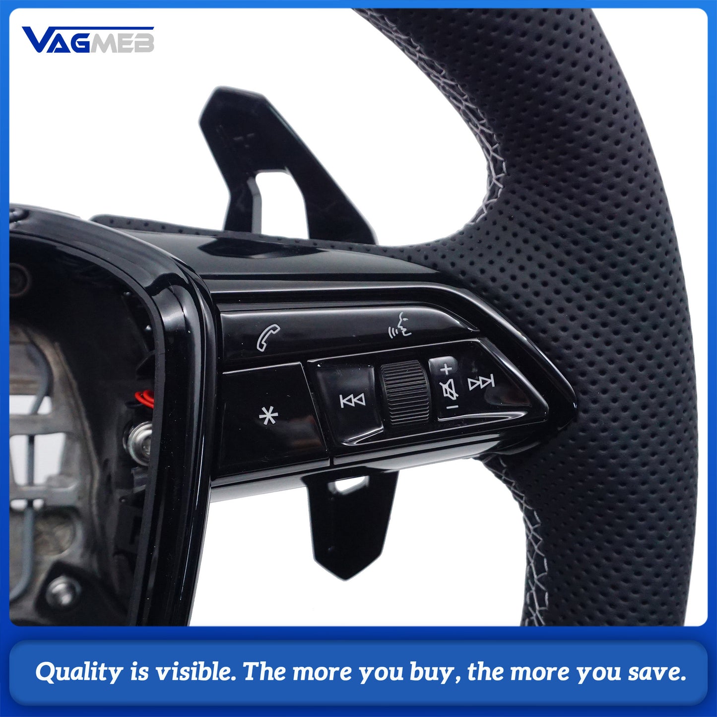 Custom Upgrade For Audi RSS Series Universal A6C8 Steering Wheel With heating function