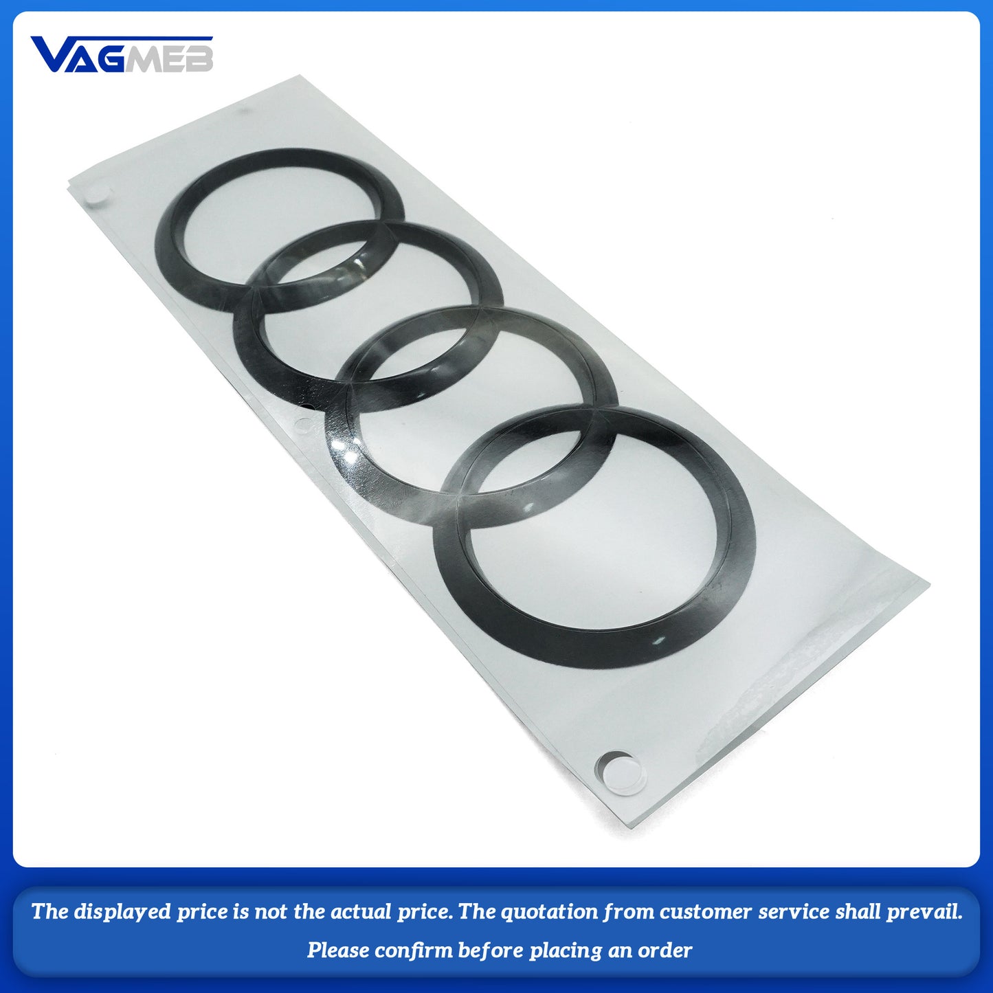 For Audi A4 B9 Black painted four-ring logo on the trunk