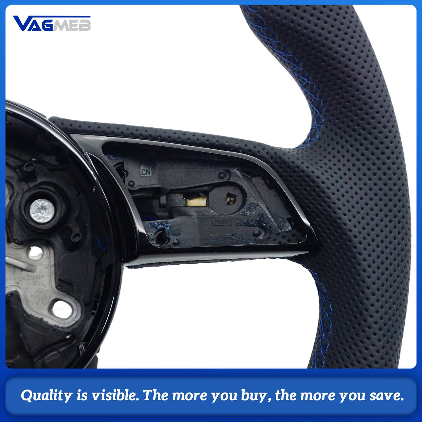Sports style car steering wheel suitable for A4 S4 B9 A3 S3 8V RS4 RS5 A5 S5 2017-2024 leather steering wheel car accessories