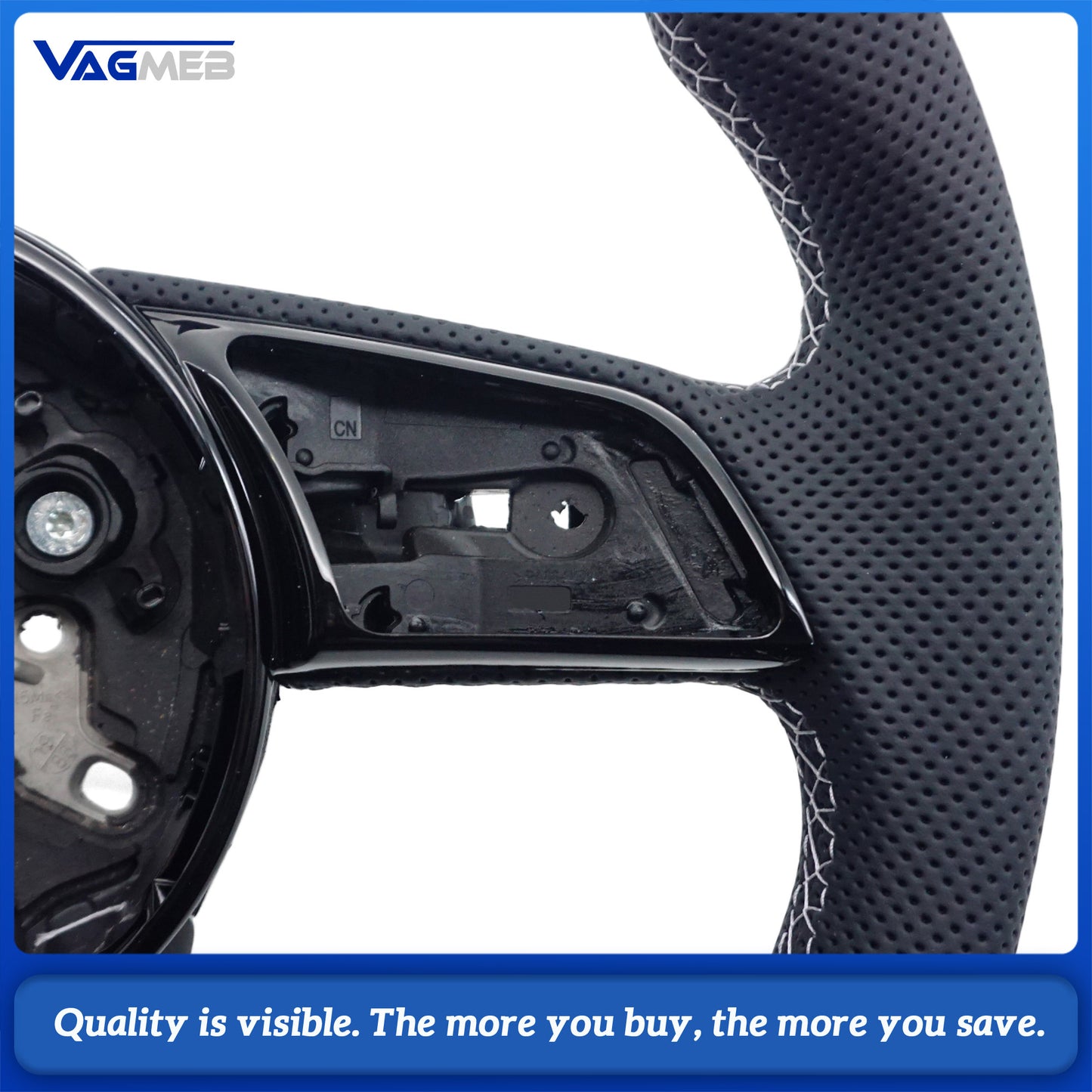 Heated steering wheel suitable for Audi A4 B9 S3 RS4 RS5 A3 A5 S3 S4 S5 2017-2024 leather flat bottomed steering wheel