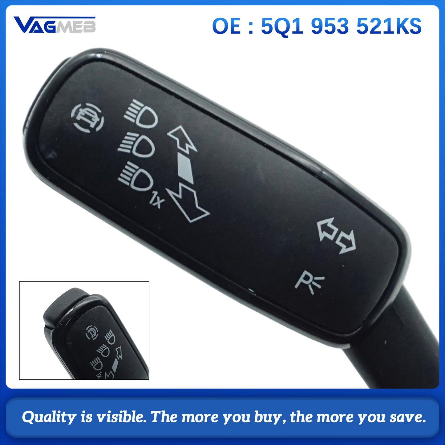 5Q1953521KS Steering Column Switch Clockspring For VW Golf 8 Passat B8.5