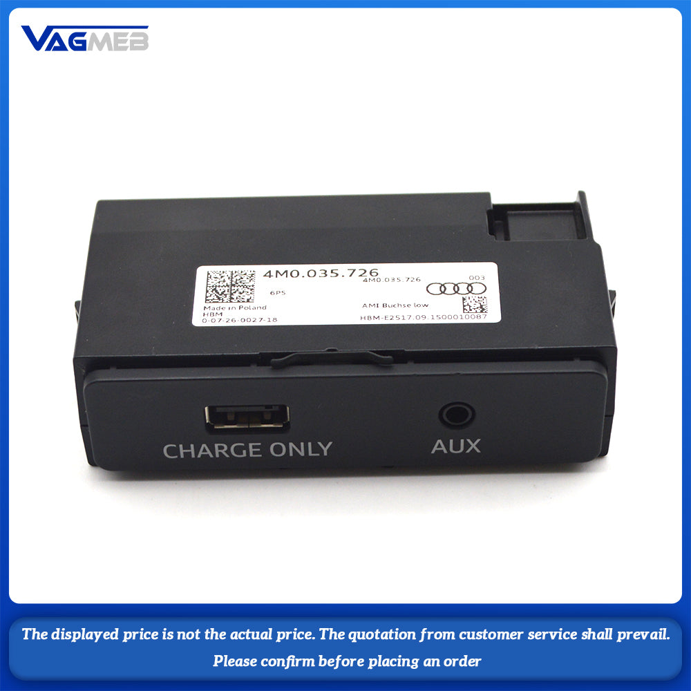 Pour Audi A4 B9 A5 B9 Q5 MIB2 commutateur Carplay téléphone intelligent interface USB CarPlay USB AUX IN câble de prise 4M0 035 726
