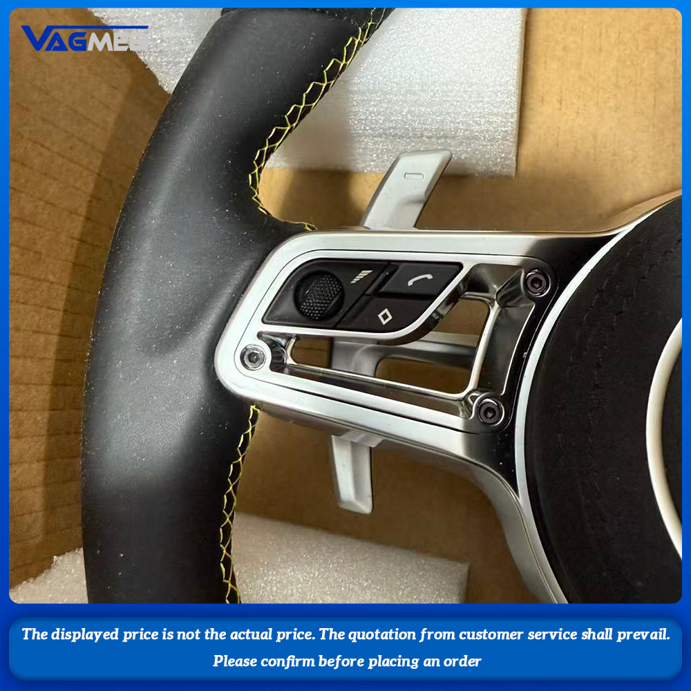 Leather Steering Wheel Custom Upgrade for PorschePanameraCayenneTaycanMacan 911 & Models