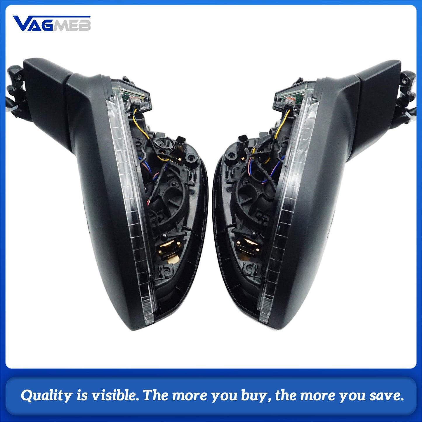 Power Folding Mirror Half Assembly Set Left Right + Switch For 2016-2020 Audi A4 B9 8W A5 F5