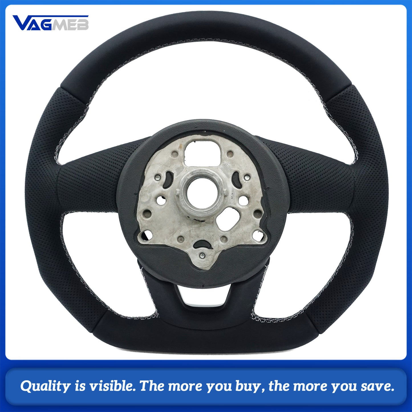 New Products Perforated Leather Steering Wheel For Audi A4 B9