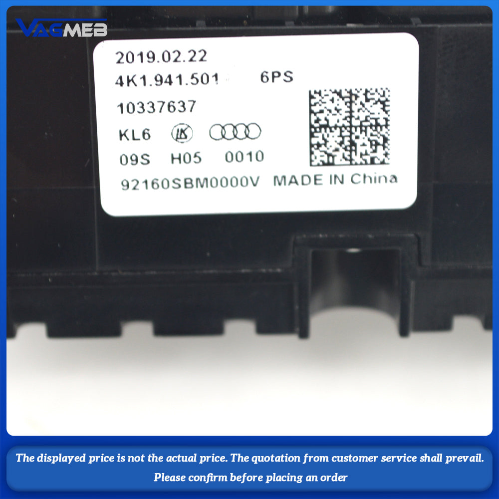 For Audi A6 S6 C8 A7 A1 Q7 Q8 Car Headlight Switch Button 4K1 941 501
