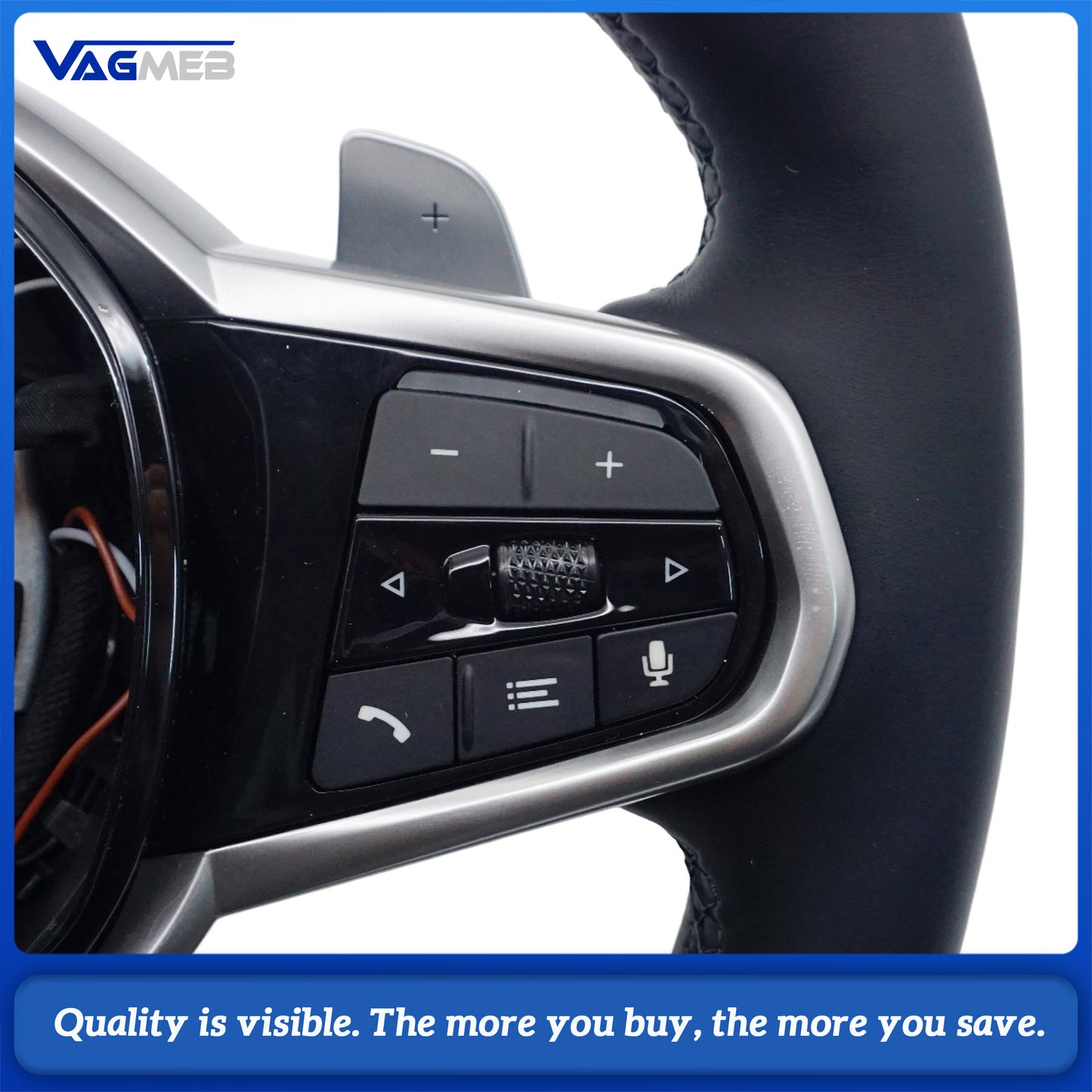 Car Steering Wheel with Vibration For BMW G01 G02 G05 G06 G20 G22 G29 G30 G42 G80 G87 F01 F02 F07 F10 F15 F40 F44 X3 X5 X6