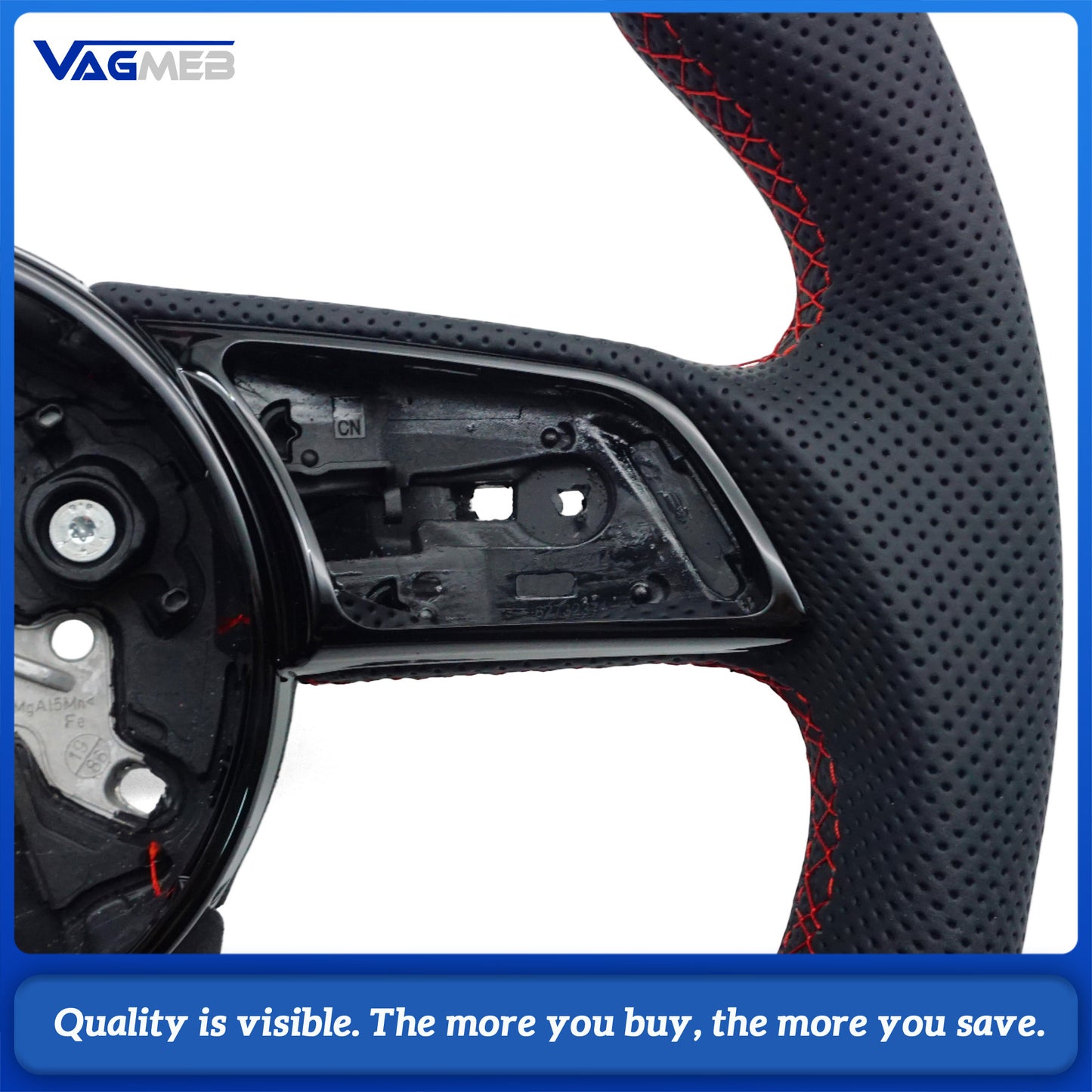 Sports style car steering wheel suitable for A4 S4 B9 A3 S3 8V RS4 RS5 A5 S5 leather steering wheel car accessories