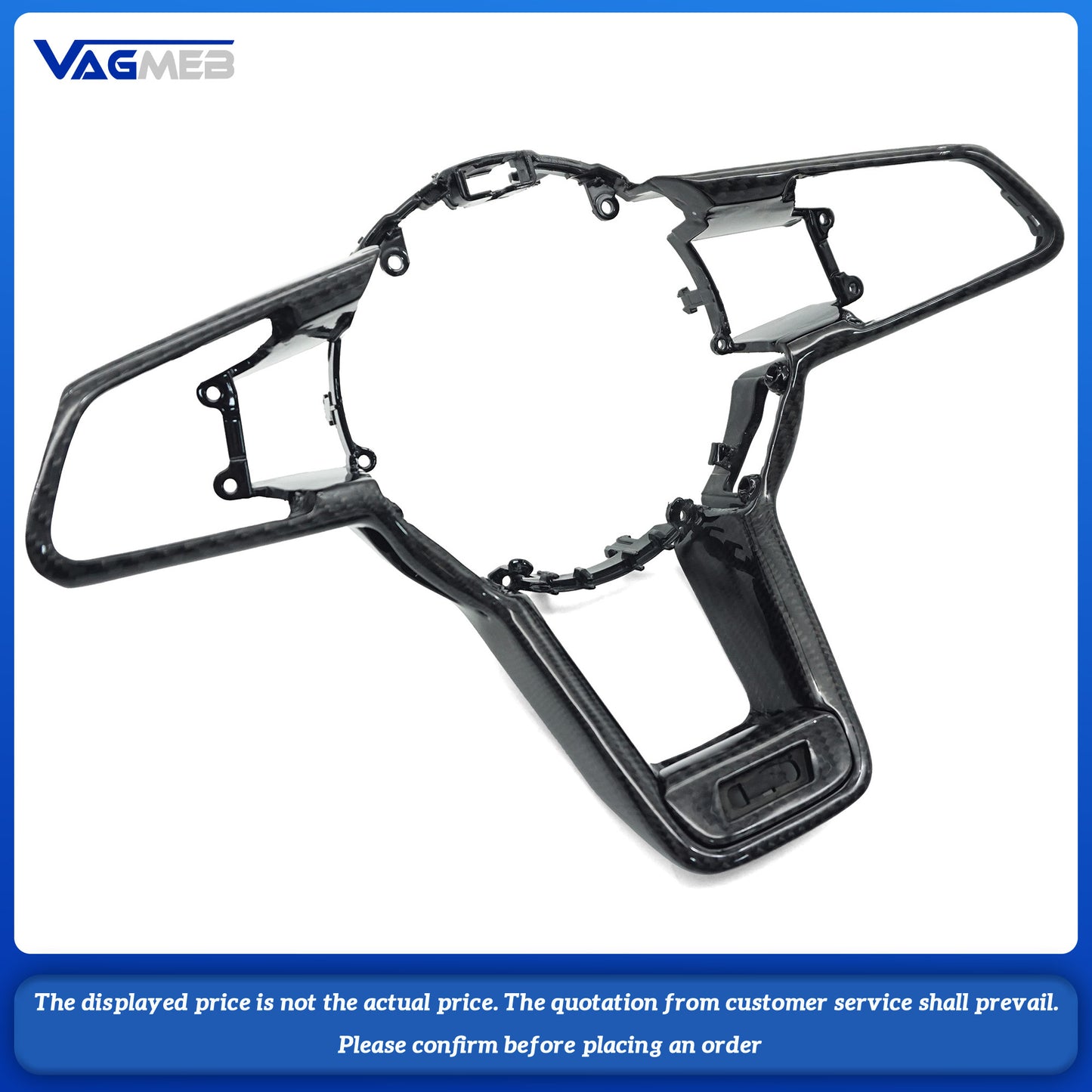 Carbon fiber button frame For Audi TT steering wheel