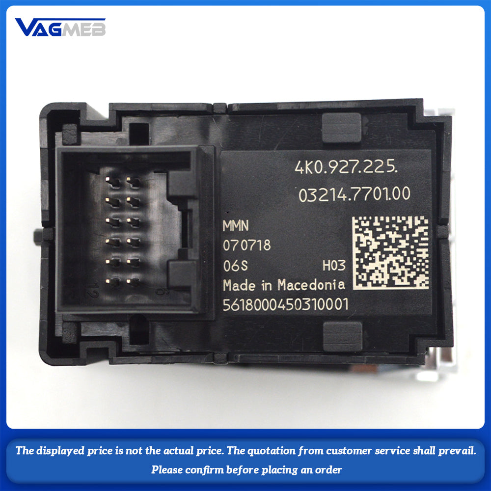 For Audi Q6 A6 C8 A7 Electric Handbrake Switch Electronic Handbrake Brake Parking Switch Button Silver Black  4K0 927 225