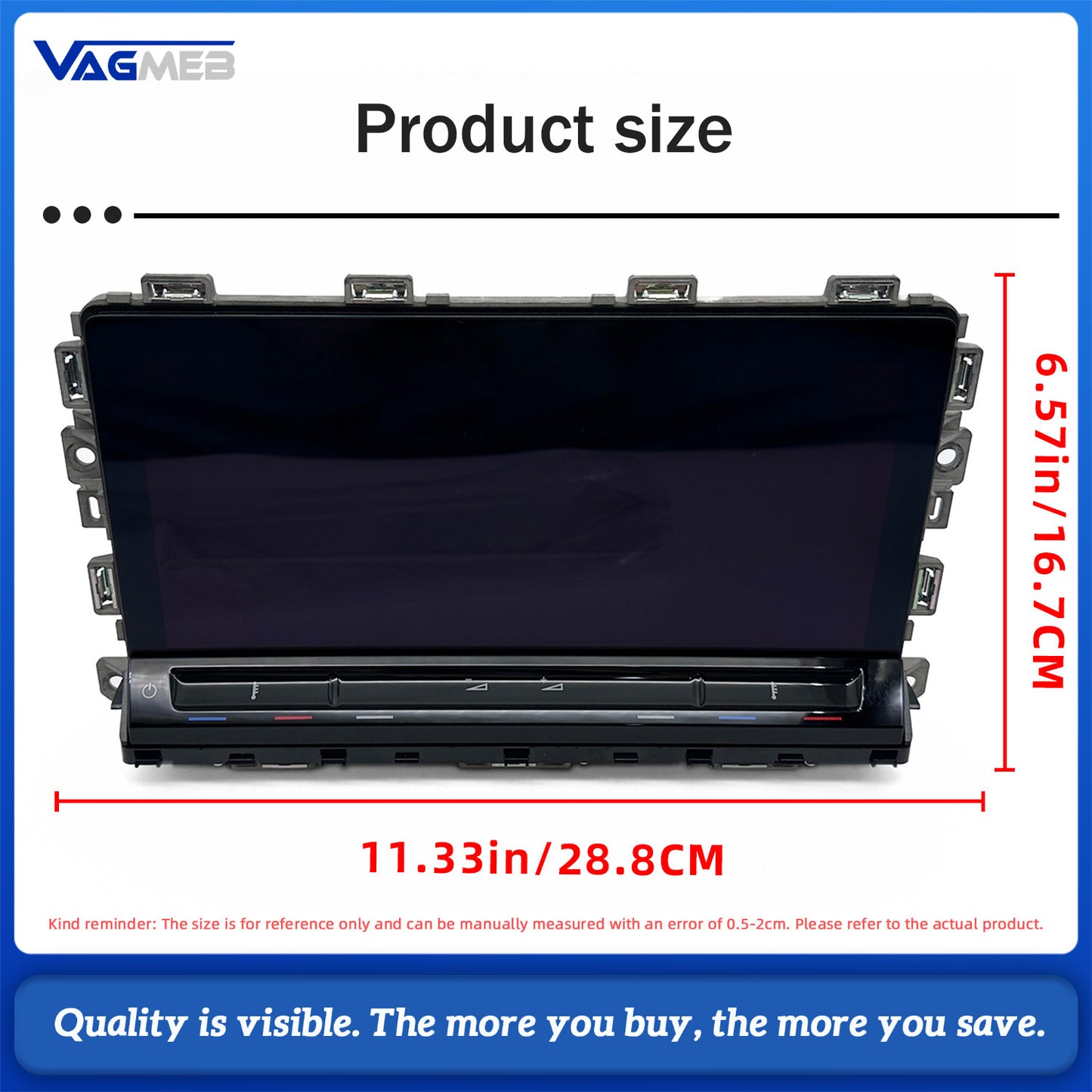 10 Inch Radio Screen Display for VW Golf 8 MK8 5H0 919 605C Car Multimedia Player Touch Screen Navigation System