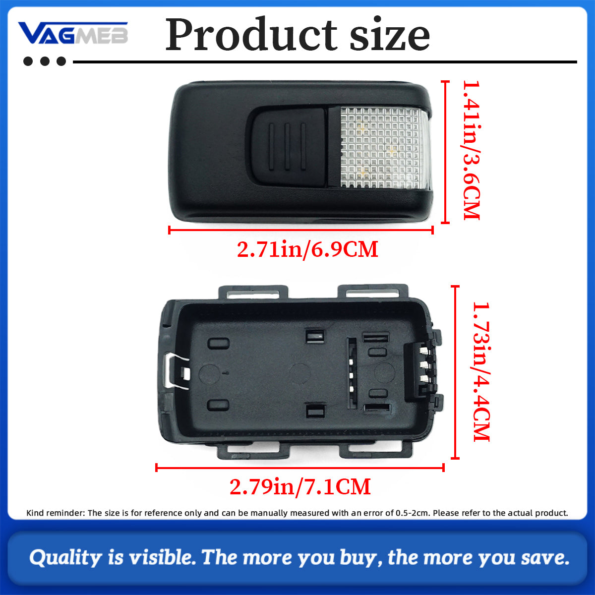 Luggage Compartment Trunk Light Lamp For Skoda Yeti  Fabia + Wire Plug Cable